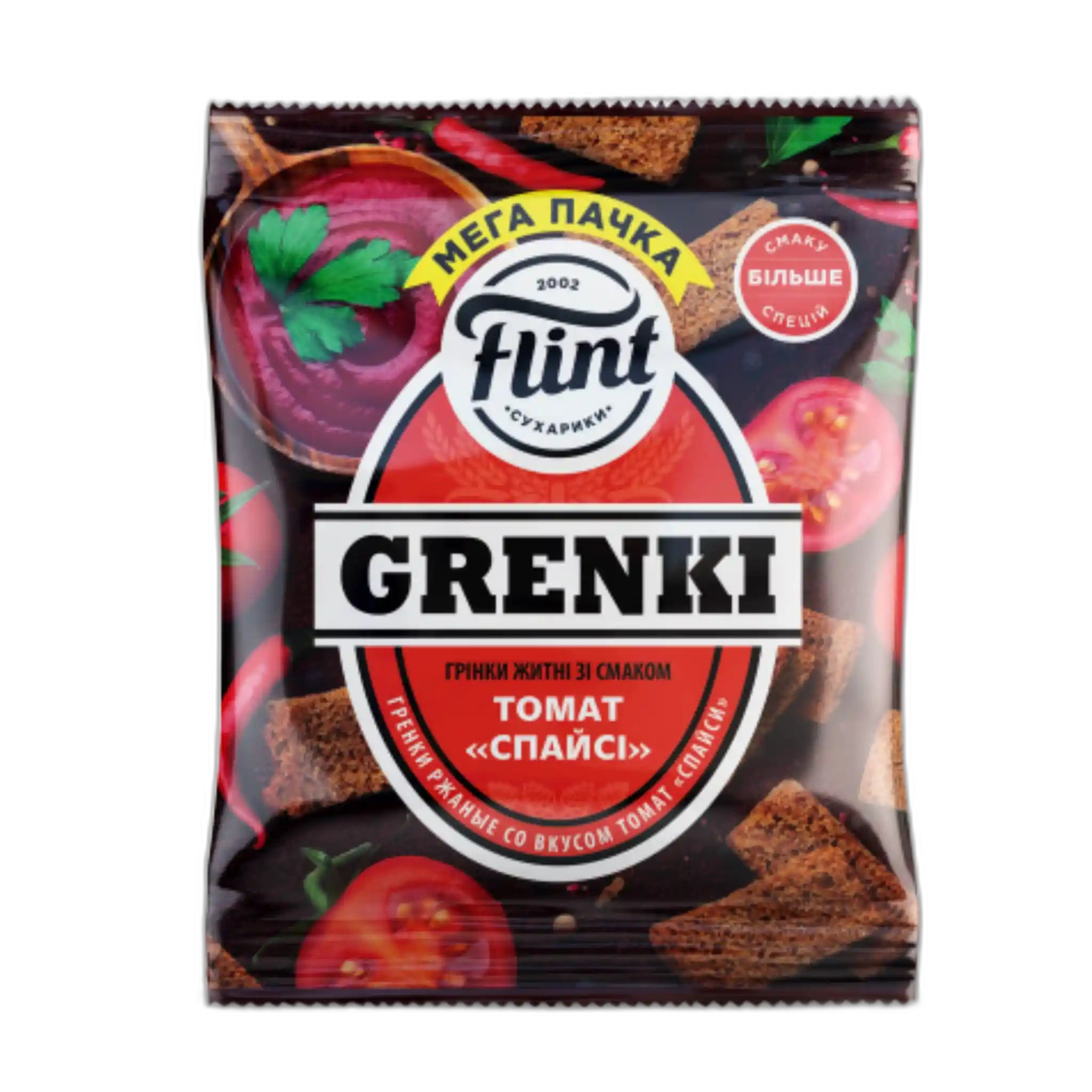 Flint Krutony (grenki) s přichutí pikantních rajčat, 70g/70ks