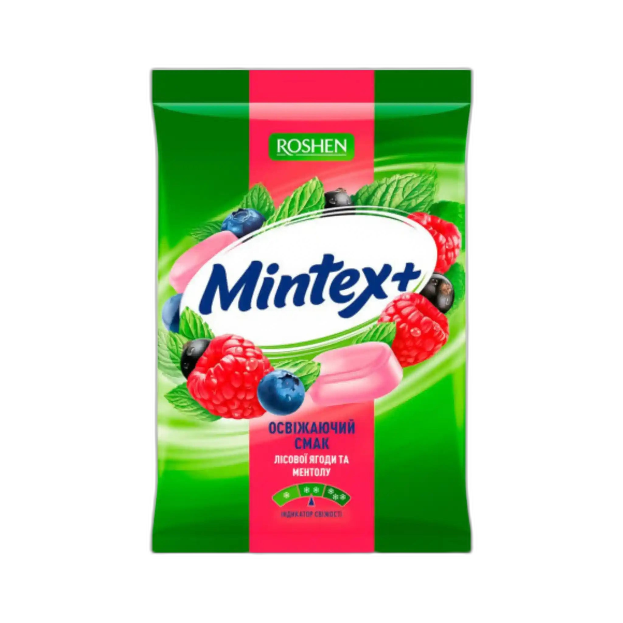 Roshen Bonbóny сucavé "Mintex + Berry",  140 g/15 ks