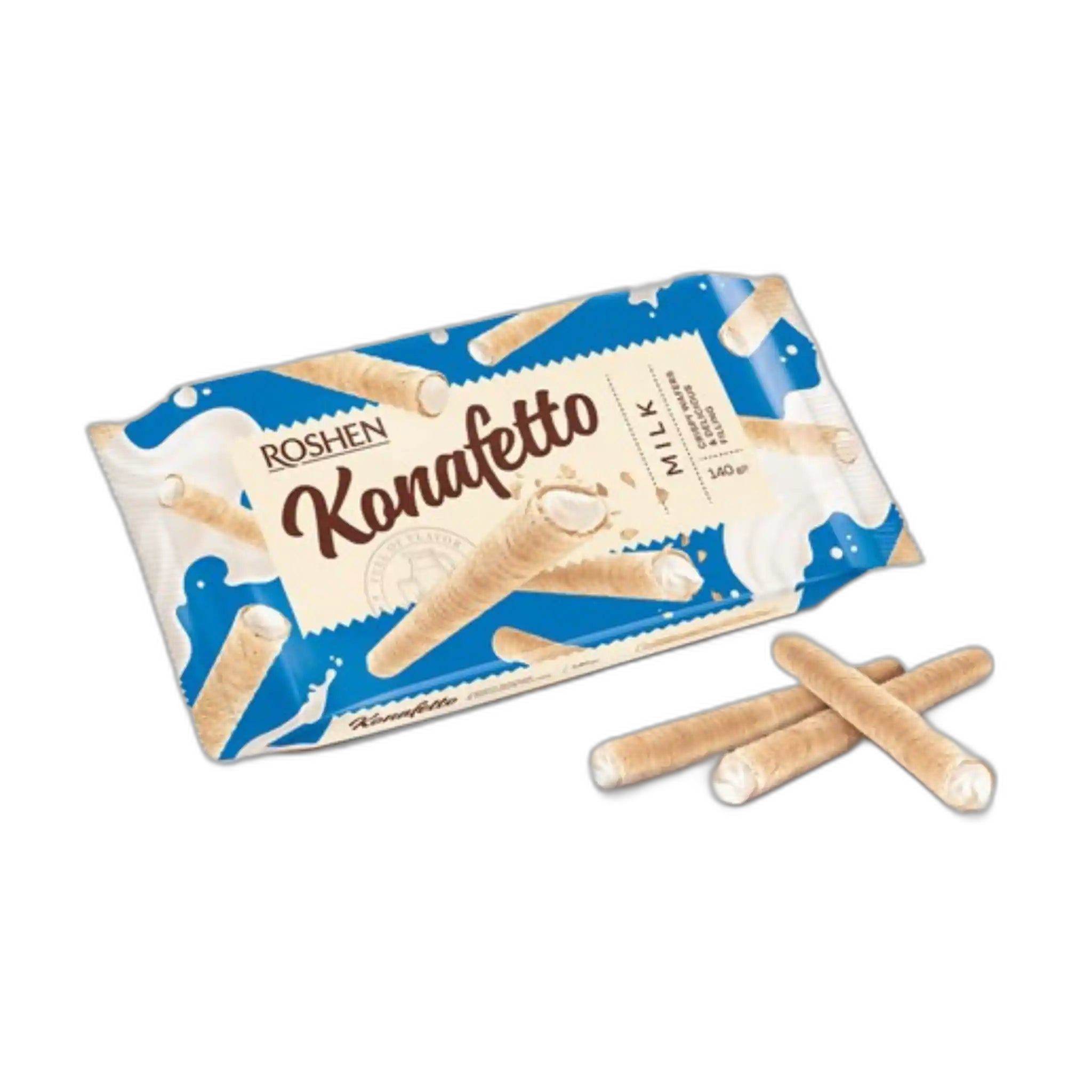 Roshen Oplatké trubičky "Konafetto" mléčné, 140g/15 ks