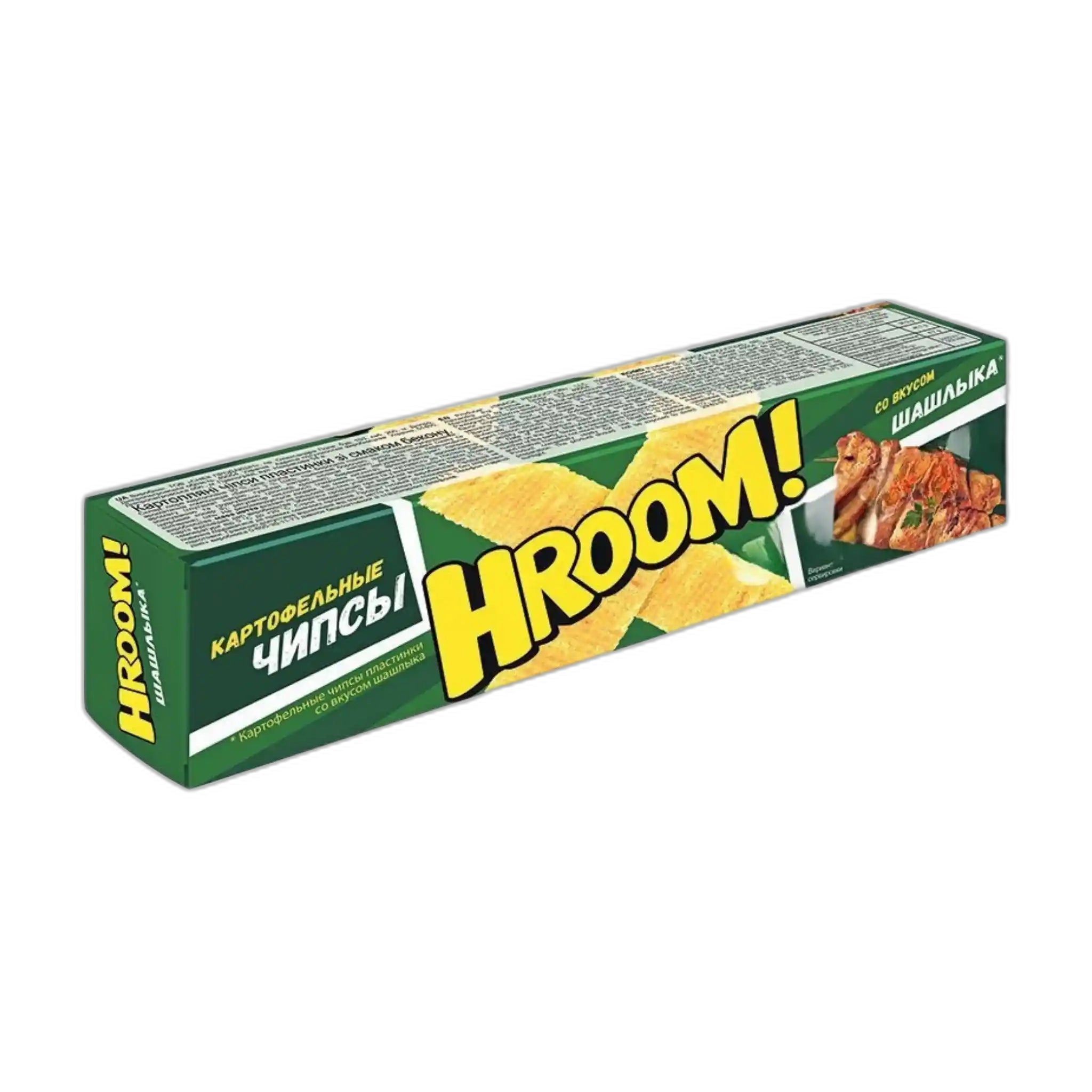 Flint Chipsy destičky "HROOM!" s příchutí šašliku, 50g /56 ks