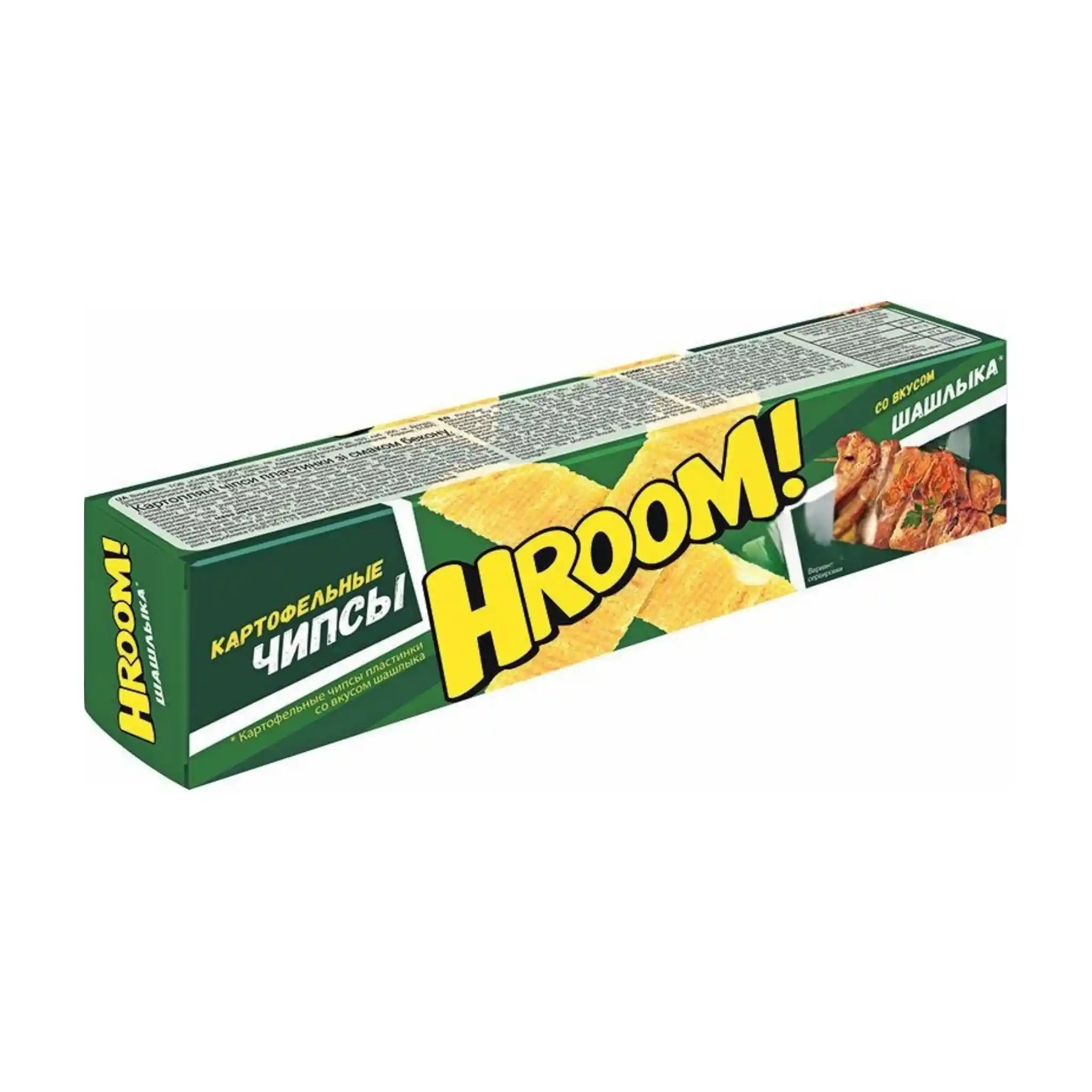 Flint Chipsy destičky "HROOM!" s příchutí šašliku, 50g /56 ks