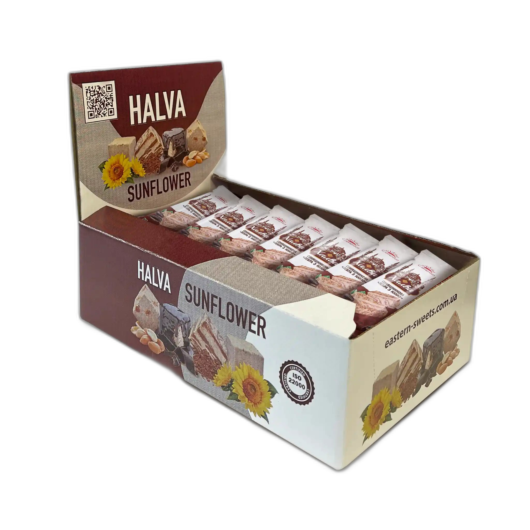 ES Norsu Halva slunečnicová "Zebra s kakaem", show box, 70 g/25 ks