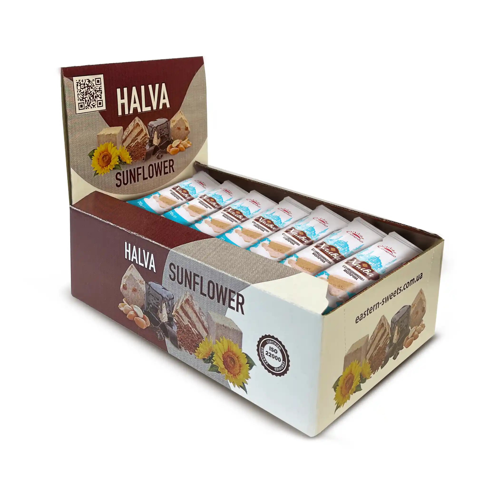 ES Norsu Halva slunečnicová mléčná, show box, 70 g/25 ks