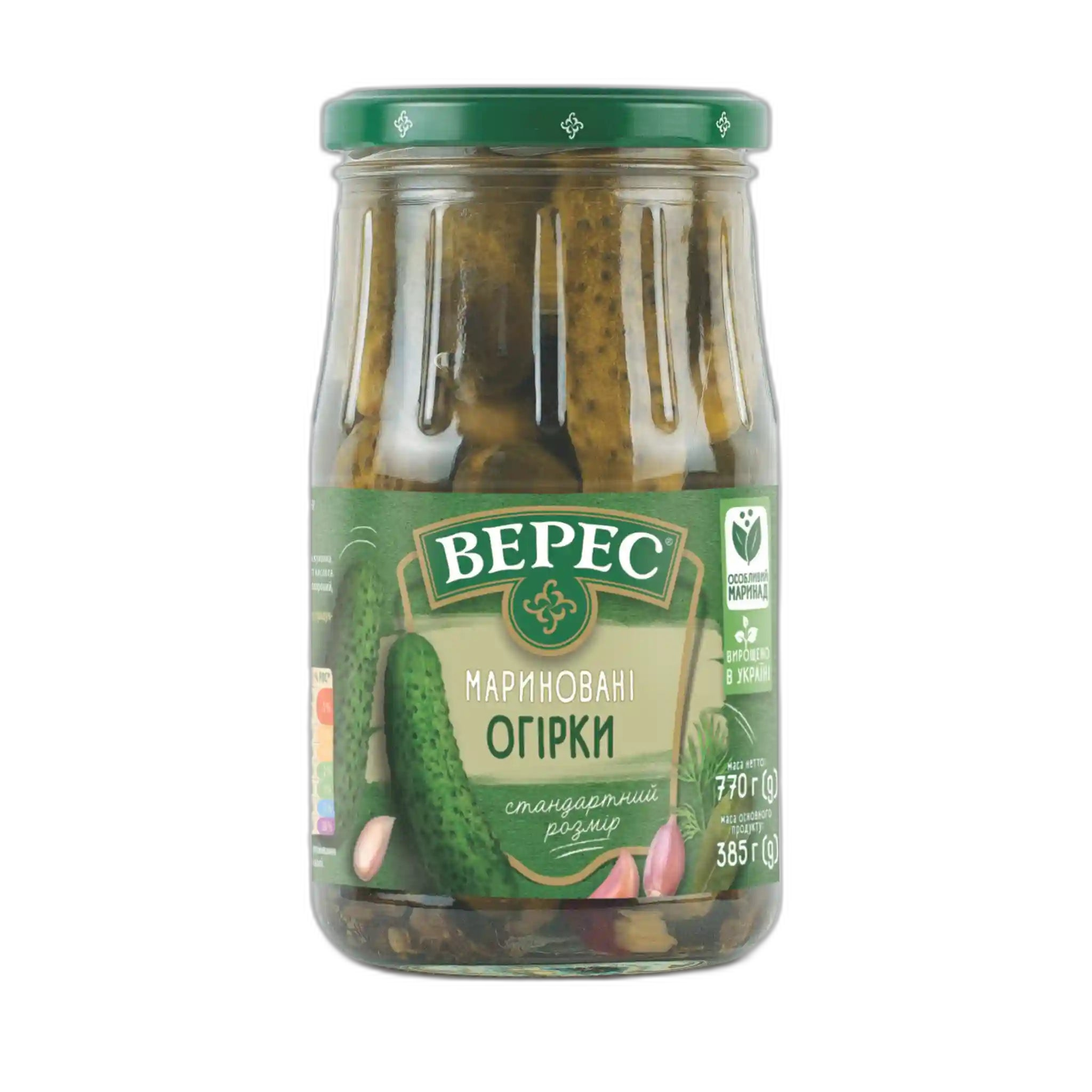TM Veres Marinované okurky, 770g/ 8ks