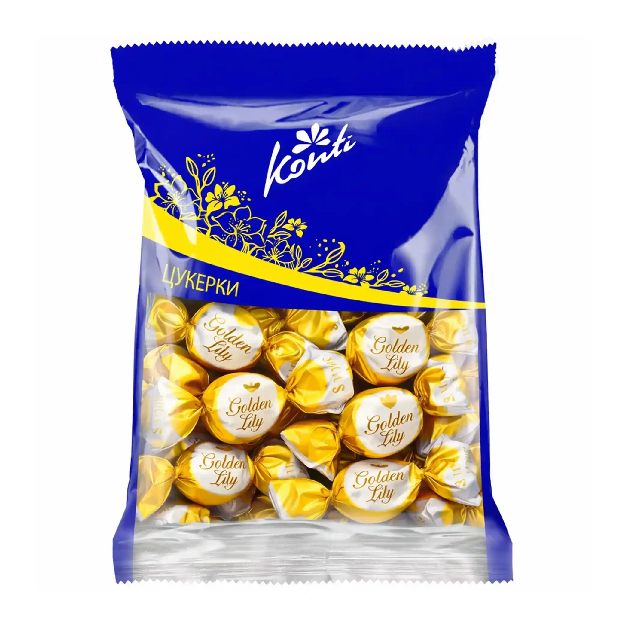 Konti  "Golden Lily" bonbony karamelové, 1kg/7ks