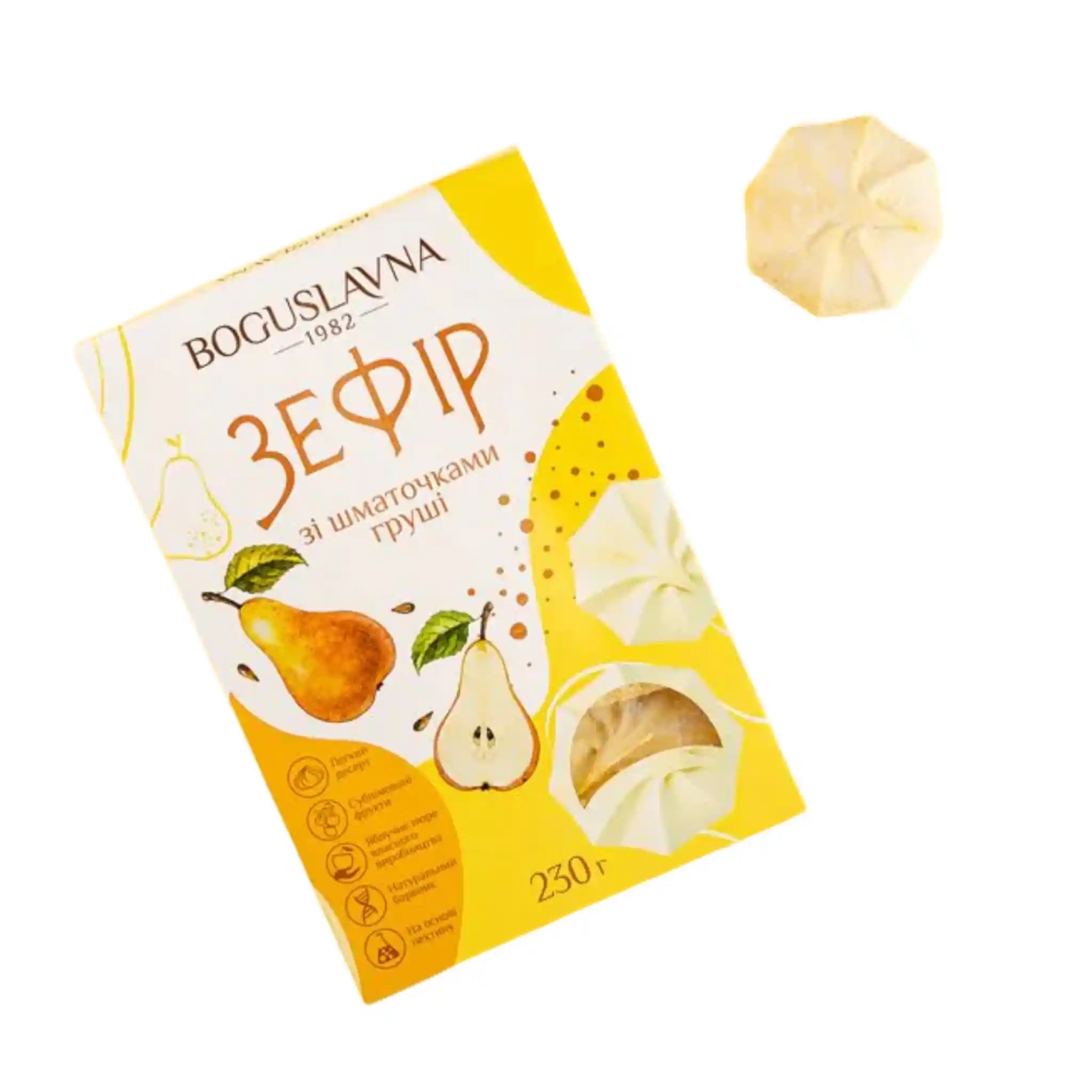 Boguslavna Zefír s kousky hrušky, 230 g/8ks