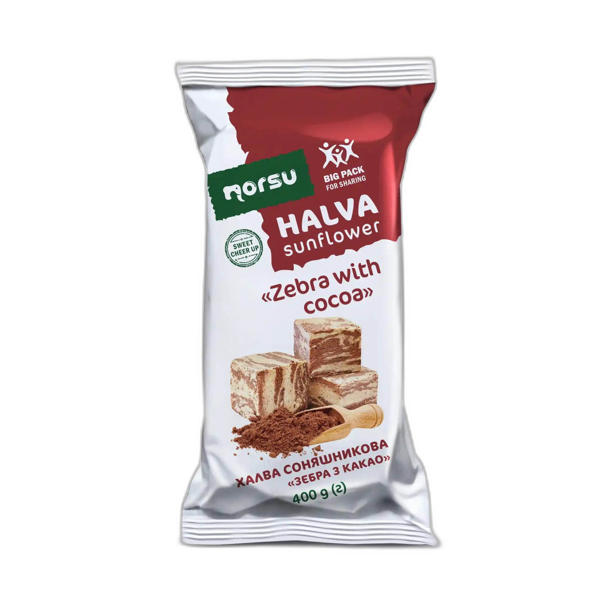 ES Norsu Halva slunečnicová "Zebra s kakaem", 400 g/12 ks