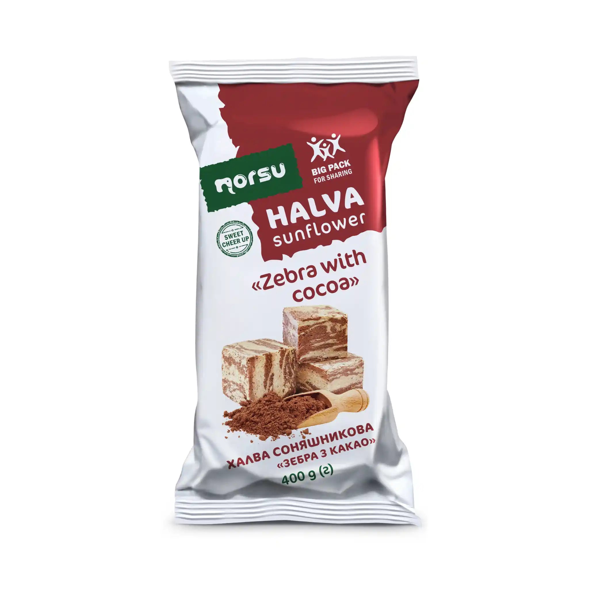 ES Norsu Halva slunečnicová "Zebra s kakaem", 400 g/12 ks