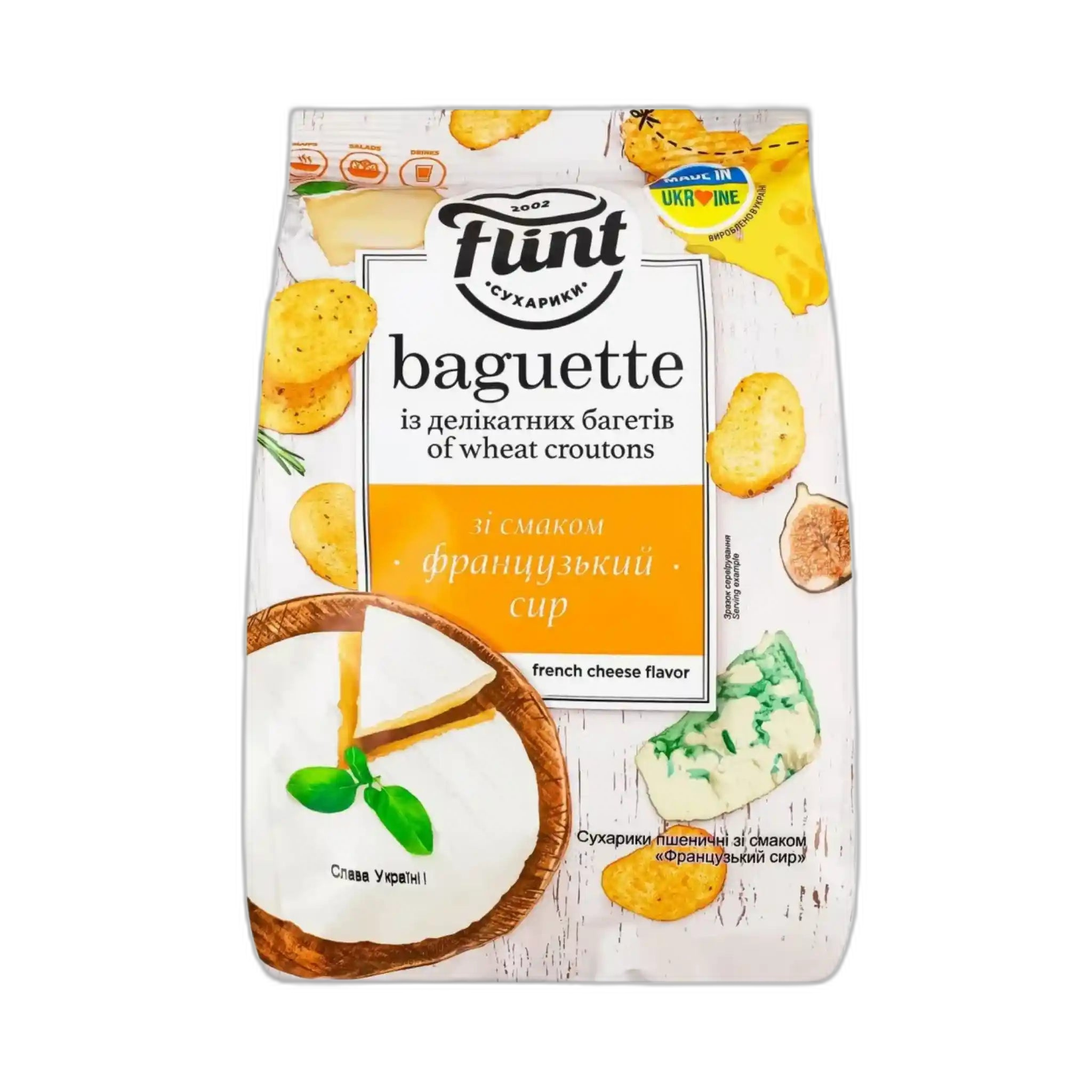Flint Baguette Suchariky s příchutí "Francouzský sýr", 120g /12 ks