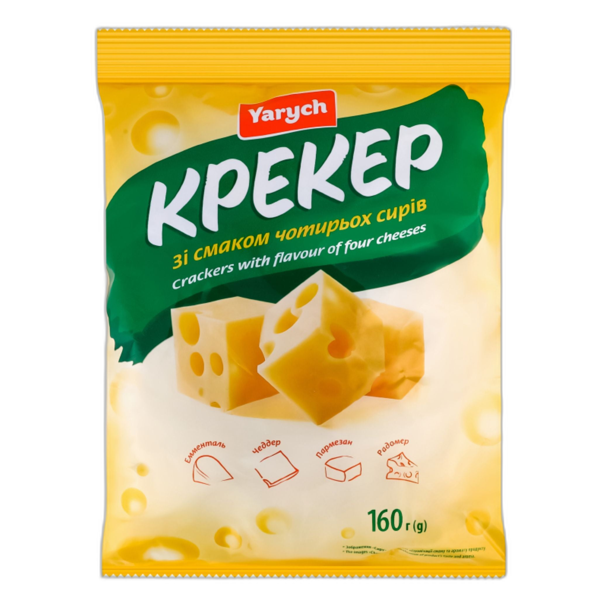 Yarych Krekry „S příchutí čtyř sýrů , 160g/25ks
