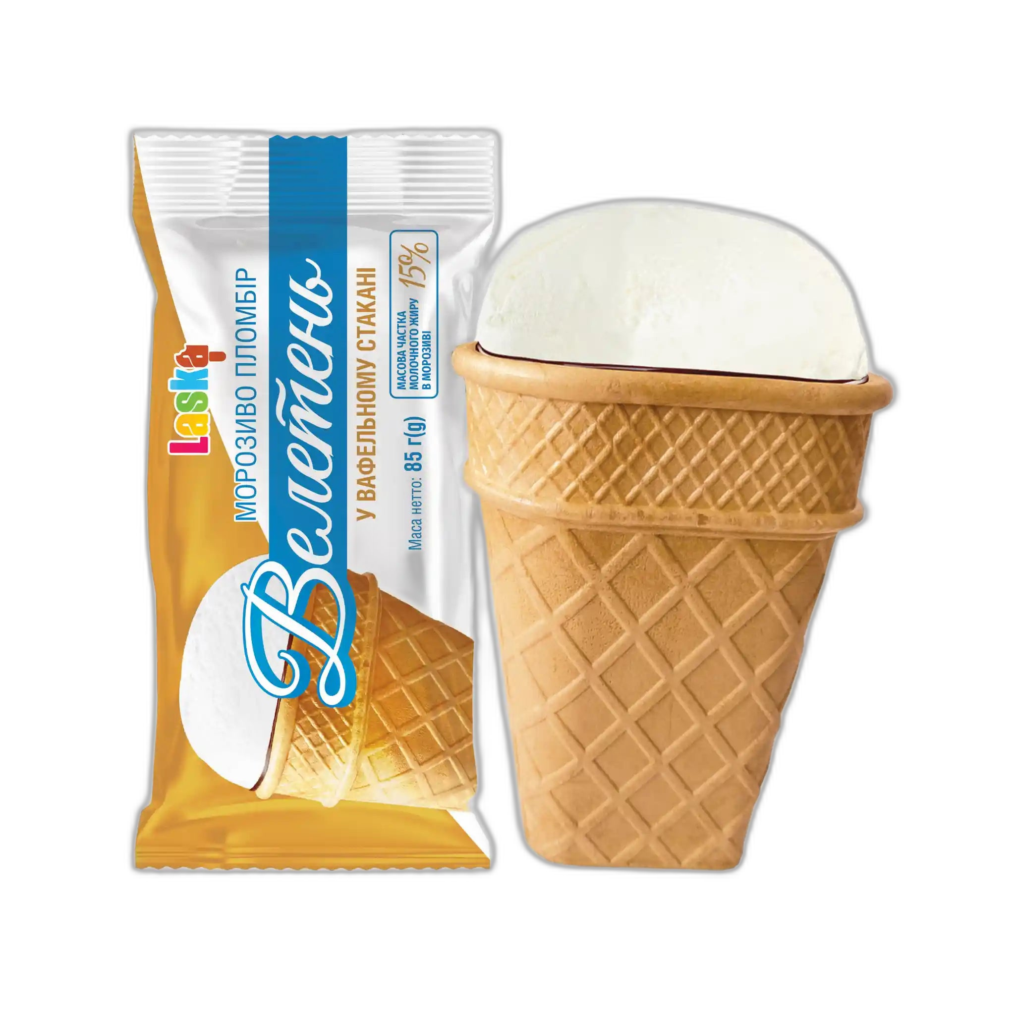 Laska Zmrzlina "Giant" , v kornoutku 85g/30ks