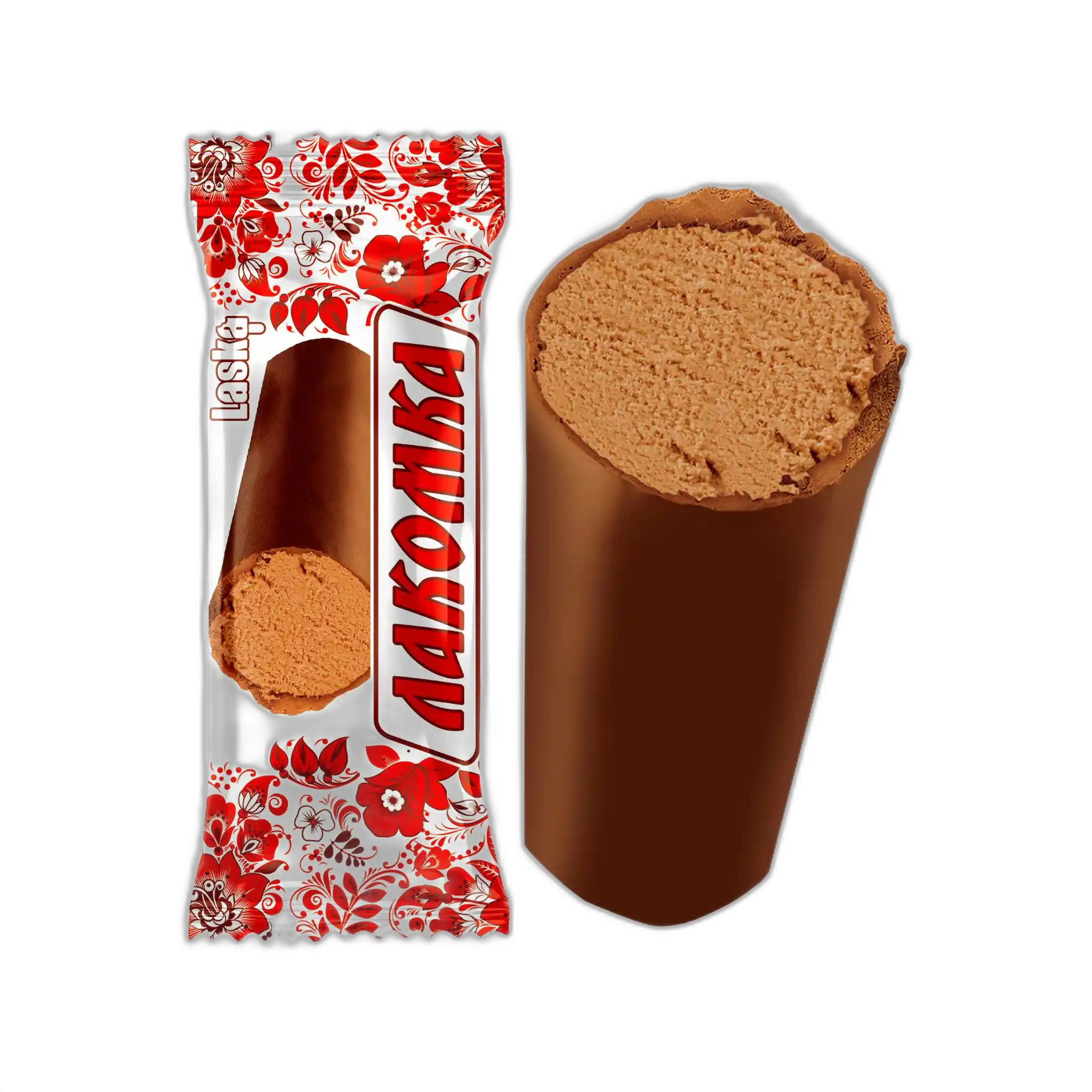 Laska Zmrzlina "Lakomka" s kakaem, v cukrářské polevě 100g/30ks