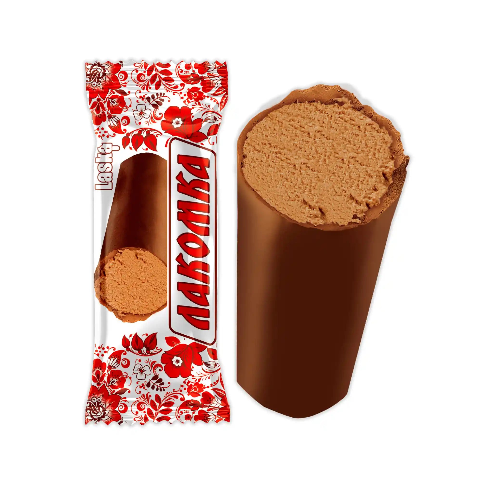 Laska Zmrzlina "Lakomka" s kakaem, v cukrářské polevě 100g/30ks