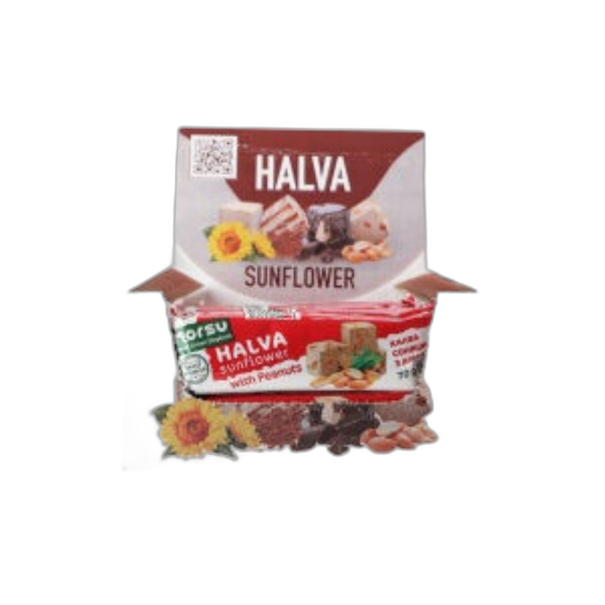 ES Norsu Halva slunečnicová s arašidy, show box, 70 g/25 ks