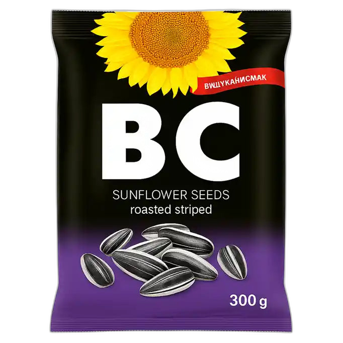 VS BC Slunečnicová semínka pražená, pruhovaná , 300g/10ks