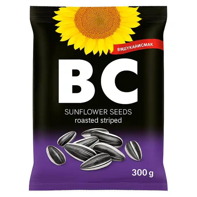 VS BC Slunečnicová semínka pražená, pruhovaná , 300g/10ks