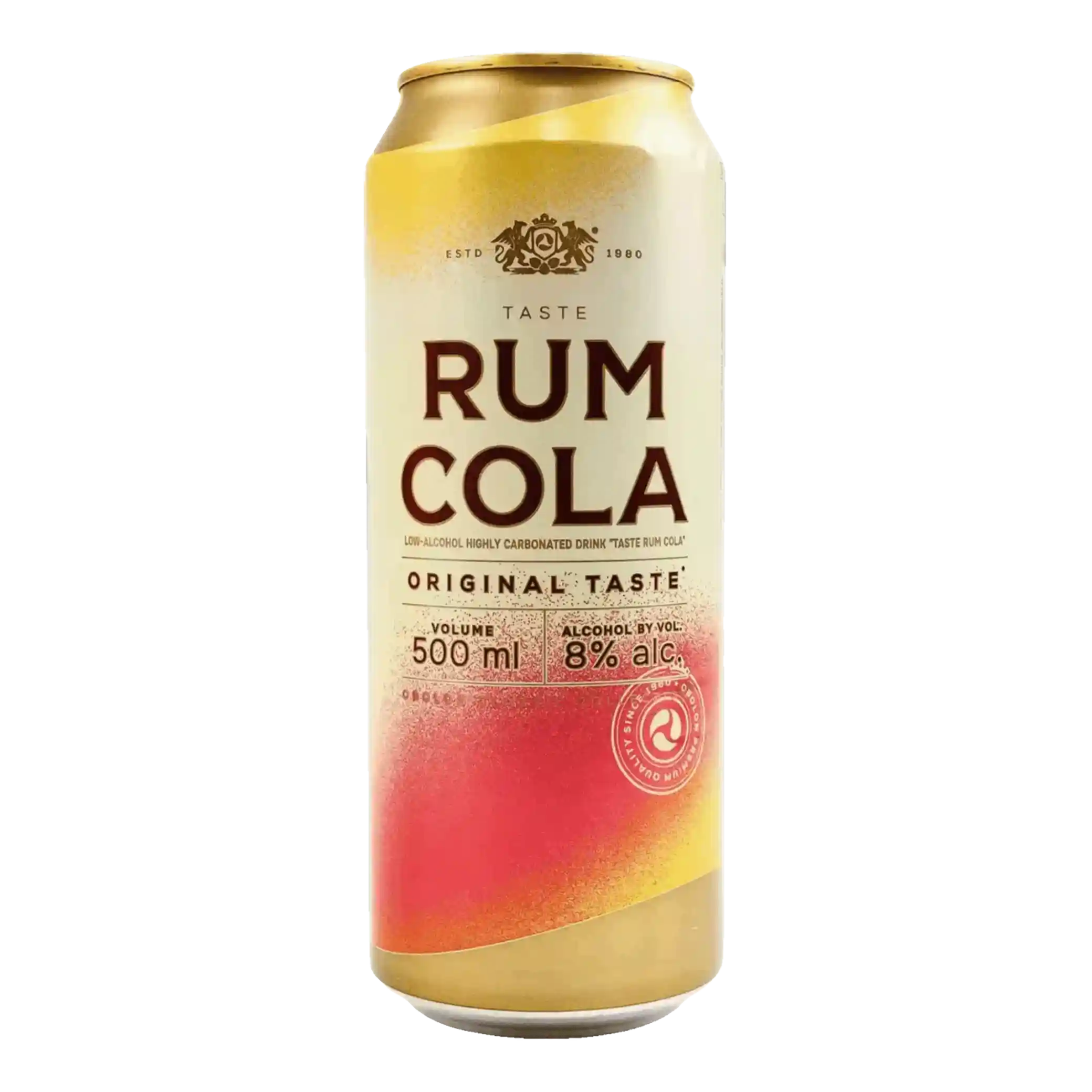 Obolon "Taste Rum Cola", alc.8%, plech, 0,5 L/24ks