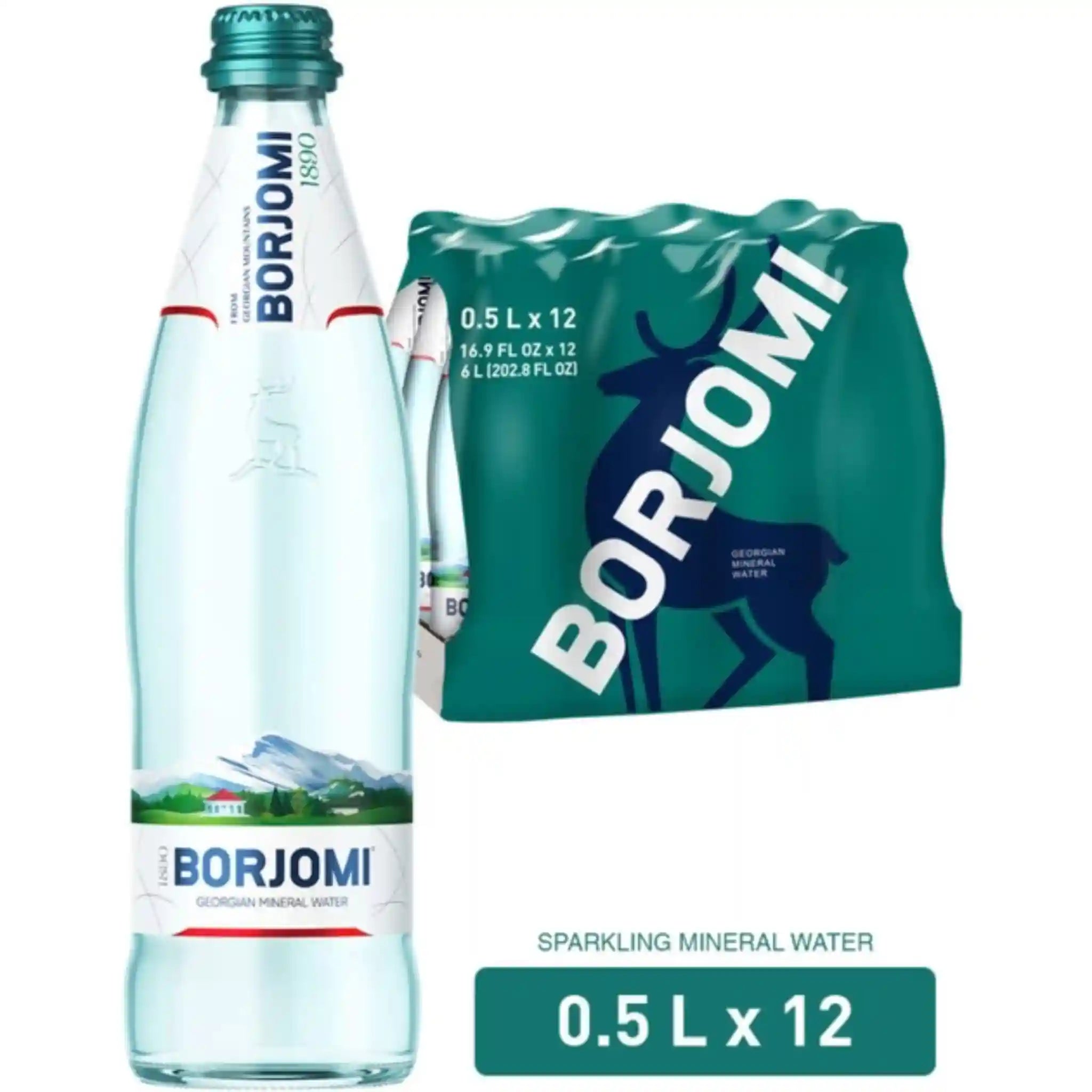 Borjomi Minerální vodá, 0,5L sklo/12ks