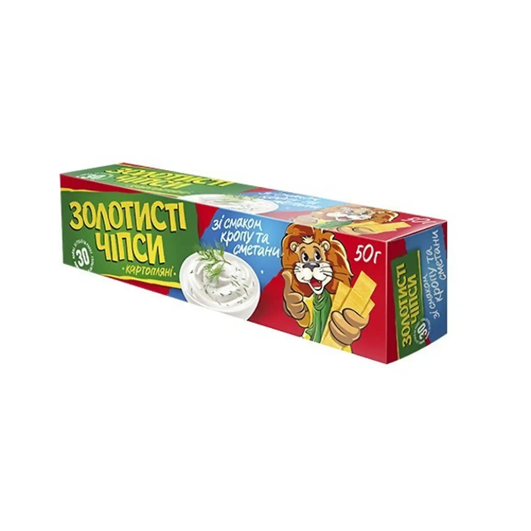 Jaivir Chipsy „Zlatavé“ s příchutí kopru a zakysané smetany, 50 g/33ks