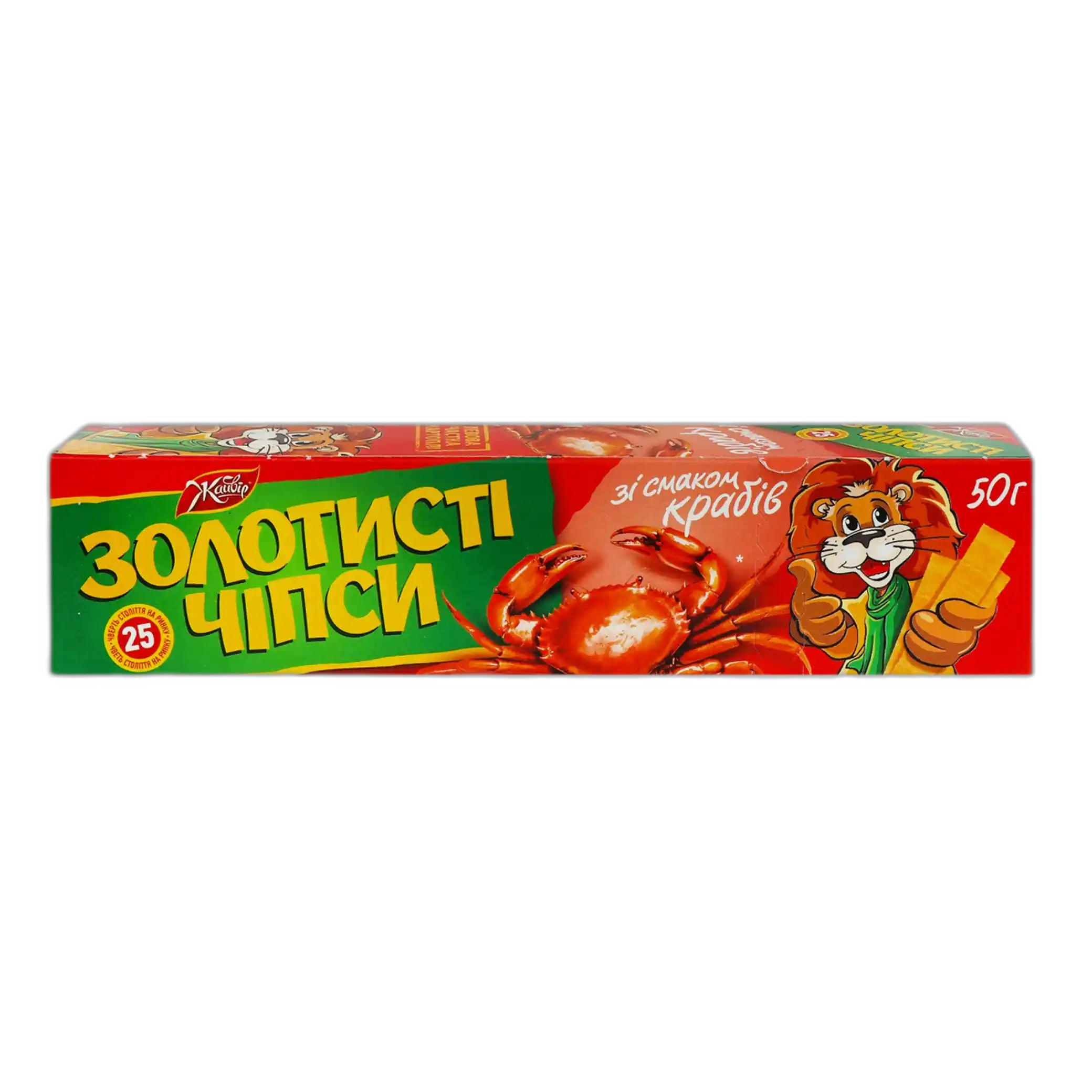 Jaivir Chipsy „Zlatavé“ s příchutí kraba, 50 g/33ks