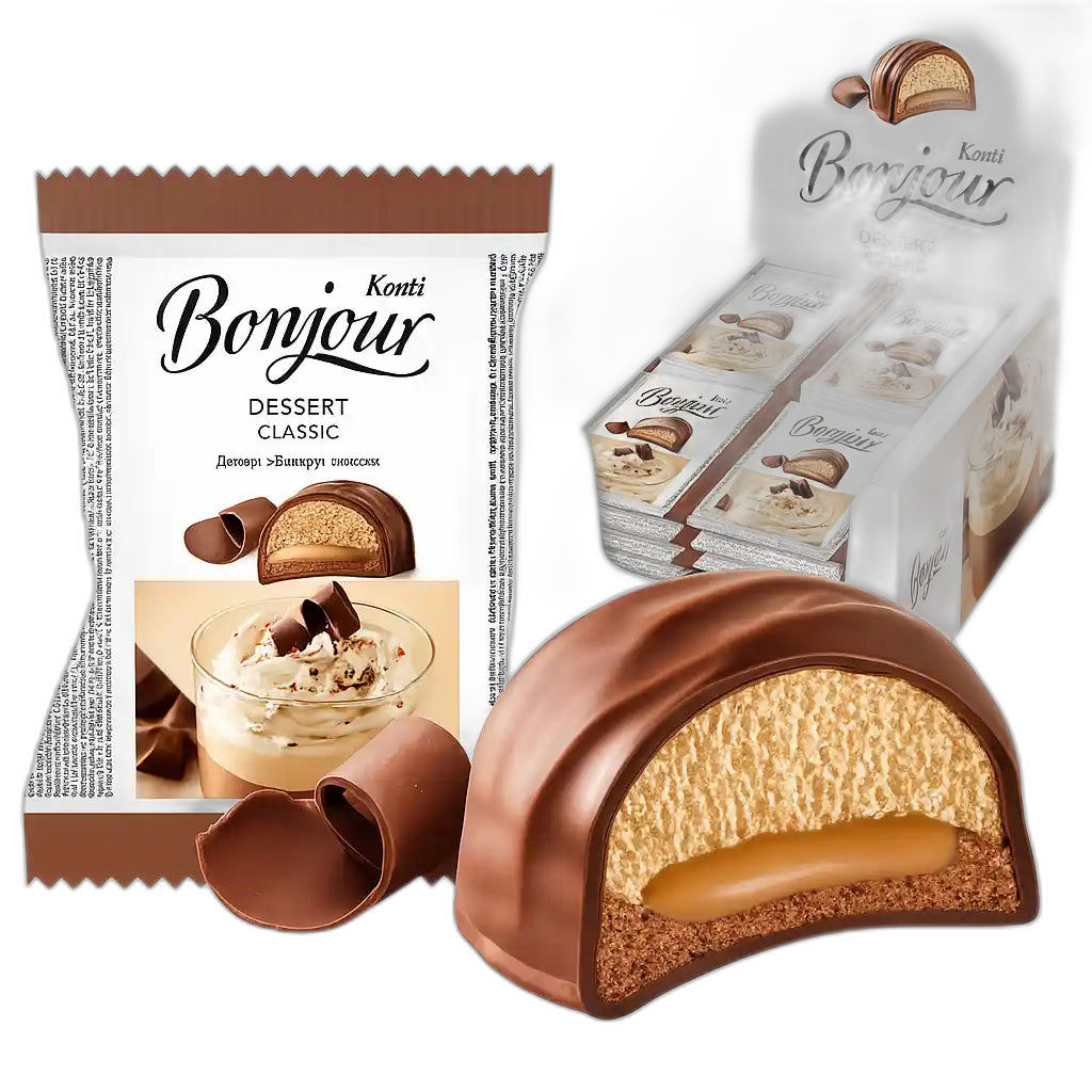 Konti "Bonjour" dezert suflé Classic s čokoládovou příchutí, 29g/24ks