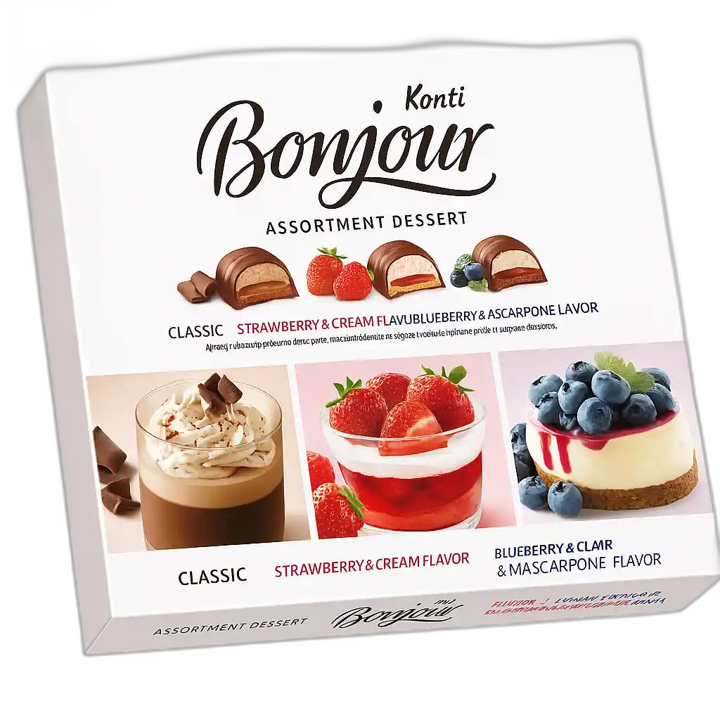 Konti „Bonjour Assorti“ dezert, 348g/6ks
