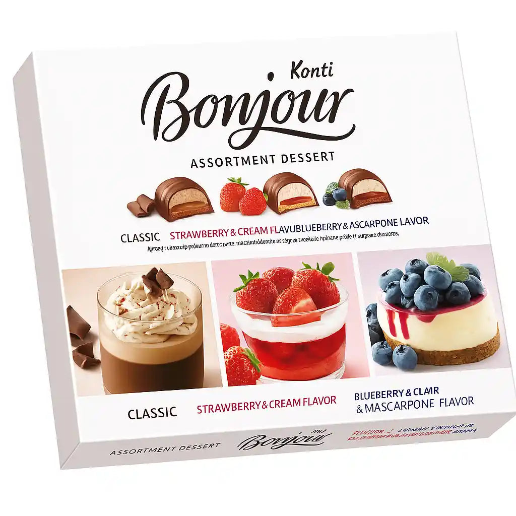 Konti „Bonjour Assorti“ dezert, 348g/6ks