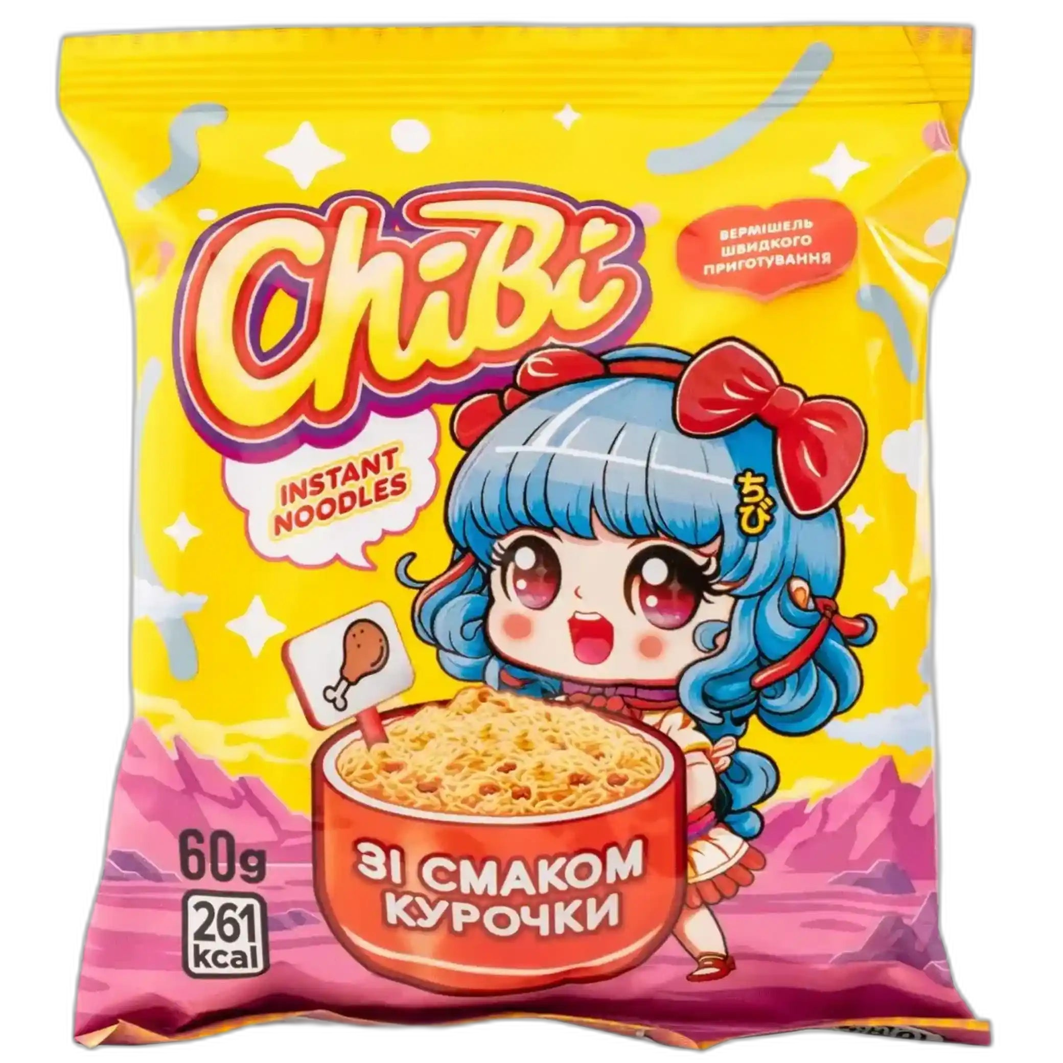 ChiBi Instantní nudle kureci, 60g/60ks