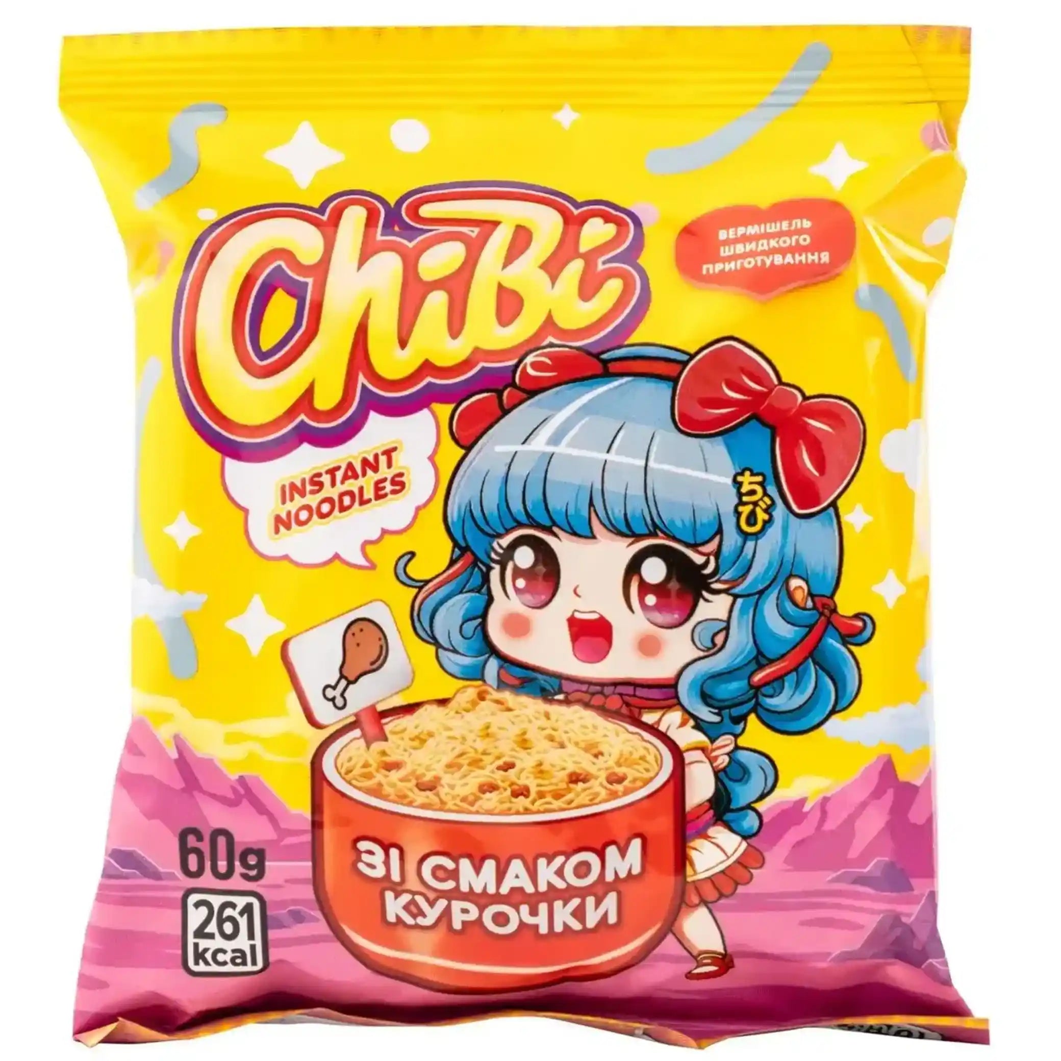 ChiBi Instantní nudle kureci, 60g/60ks
