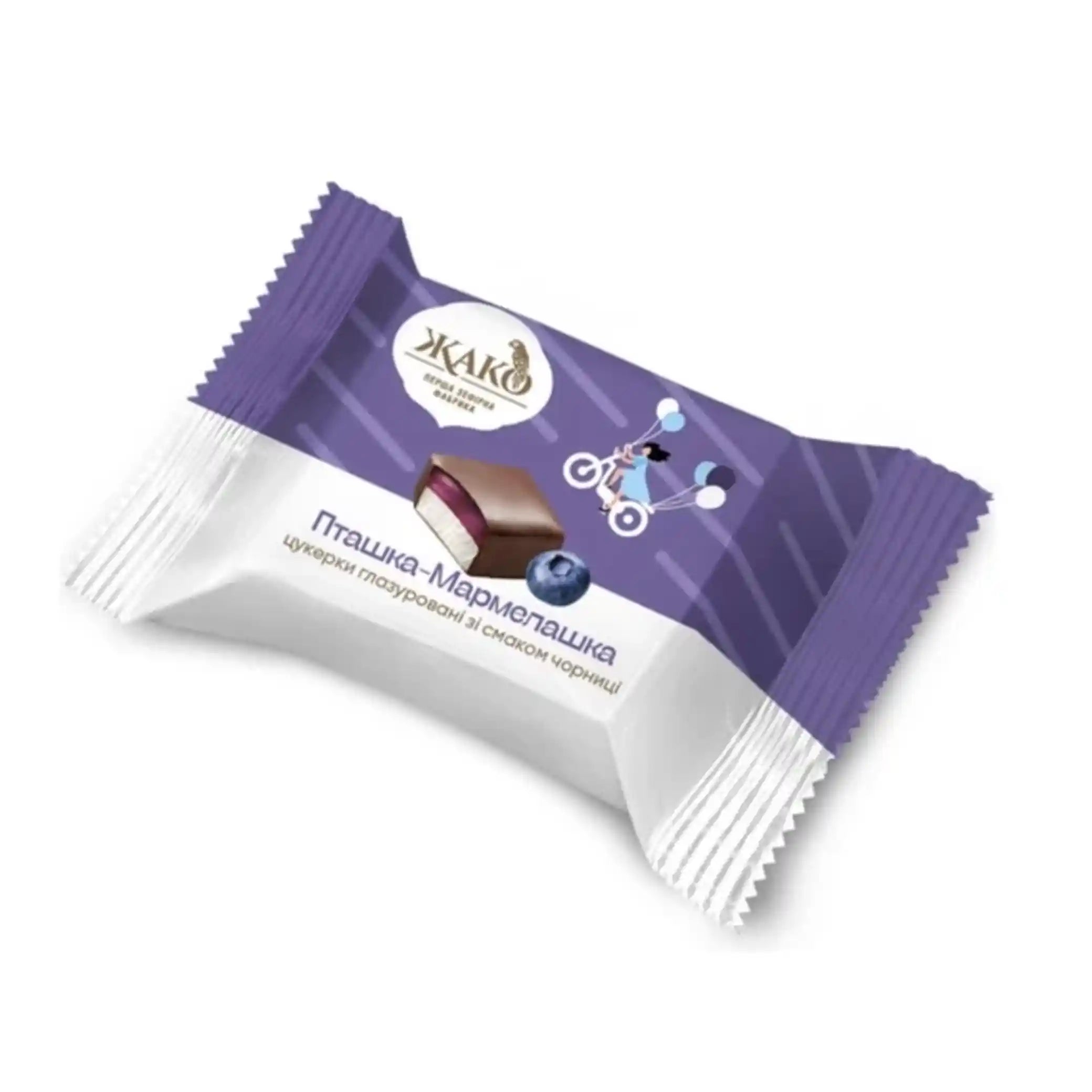 Žako Bonbóny "Ptashka-marmelashka" s borůvkovou náplňí, 500g/8 ks