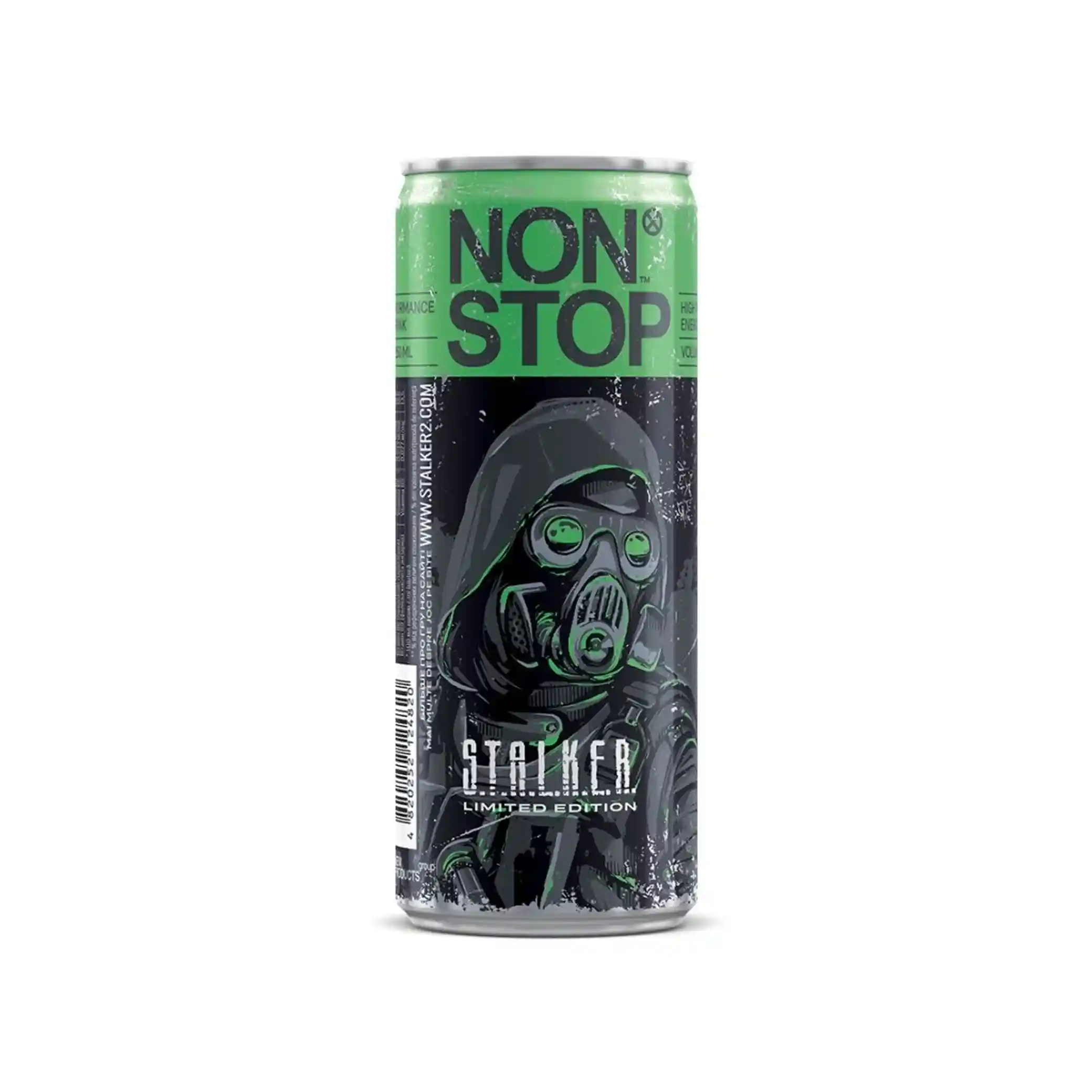 "NON STOP Stalker Green" energetický nealko nápoj  0,5 L plech/24ks