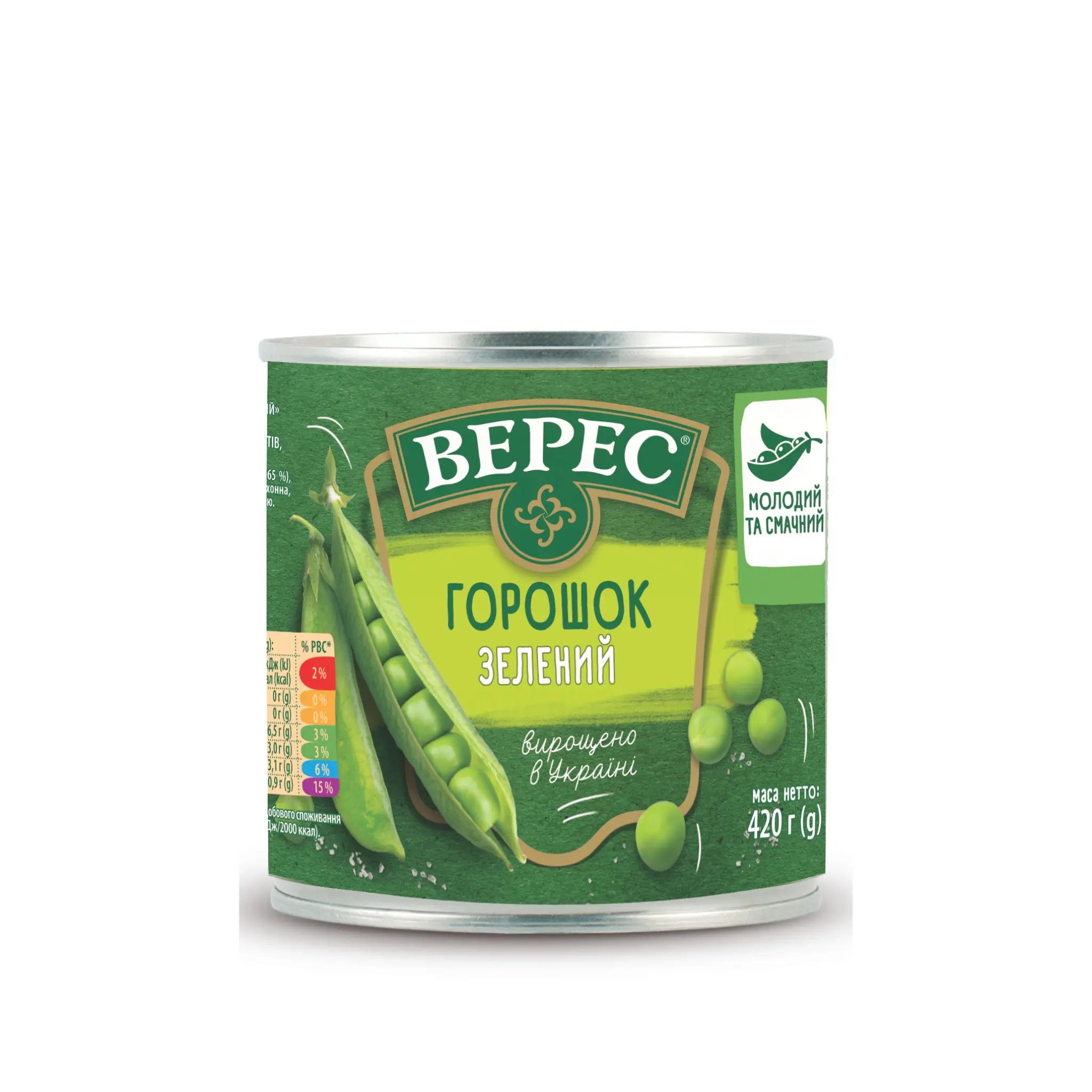 TM Veres Zelený hrášek 420g/ 12ks