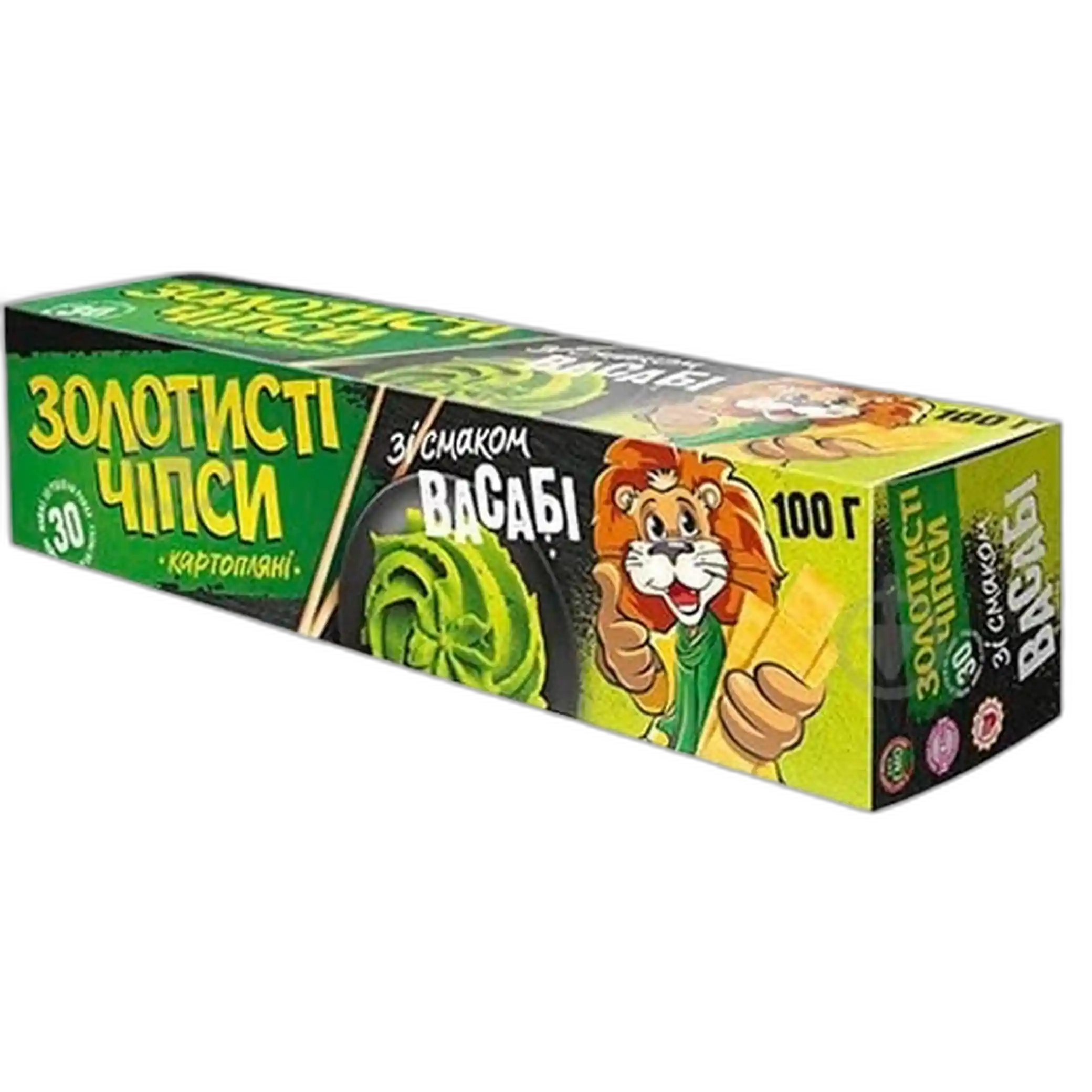 Jaivir Chipsy „Zlatavé“ s příchutí wasabi, 100 g/24ks