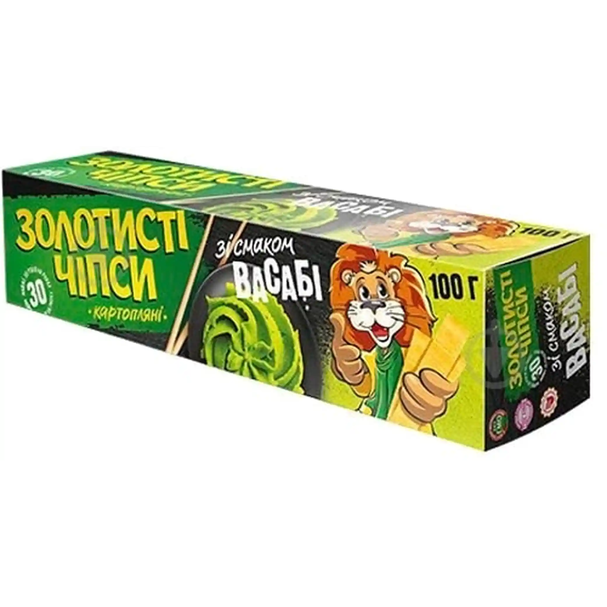 Jaivir Chipsy „Zlatavé“ s příchutí wasabi, 100 g/24ks