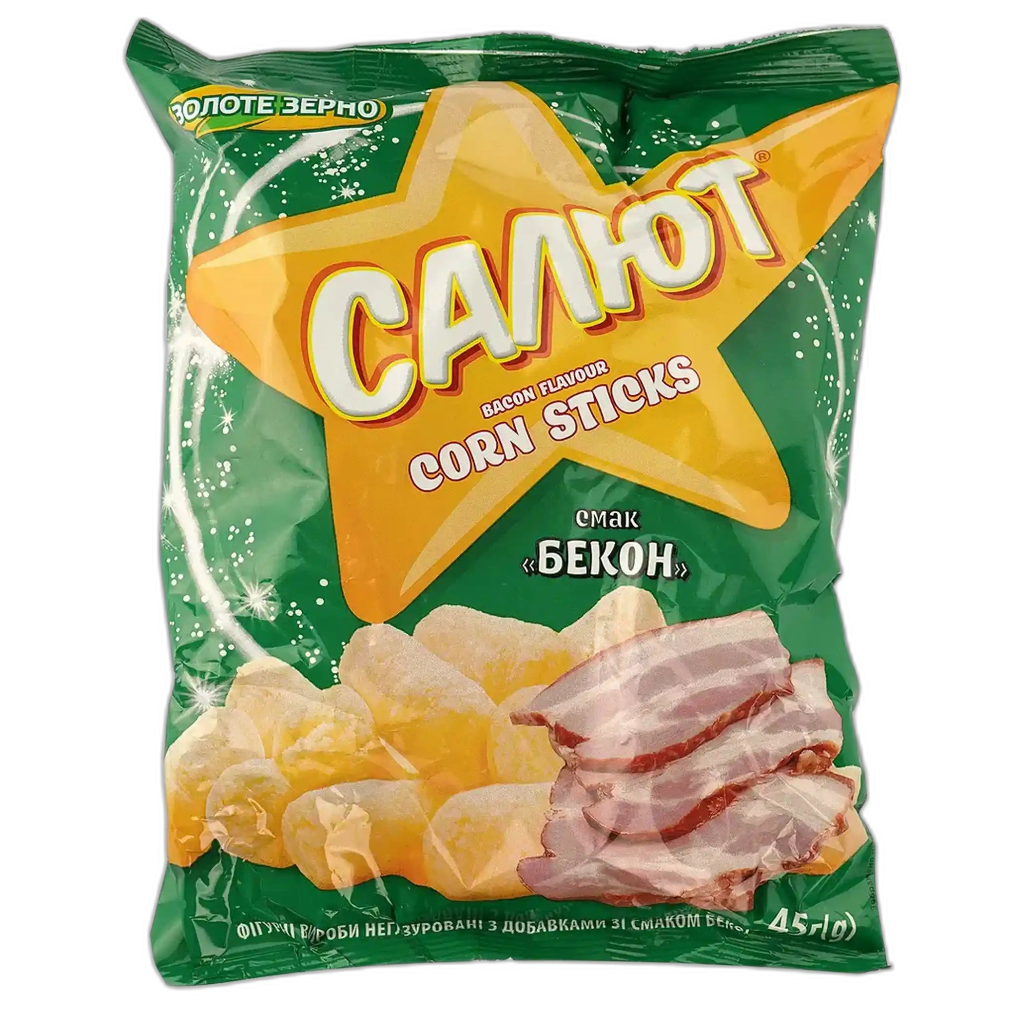 ZZ Kukuřičné křupky "Salut" s příchutí bekonu, 45g/30ks