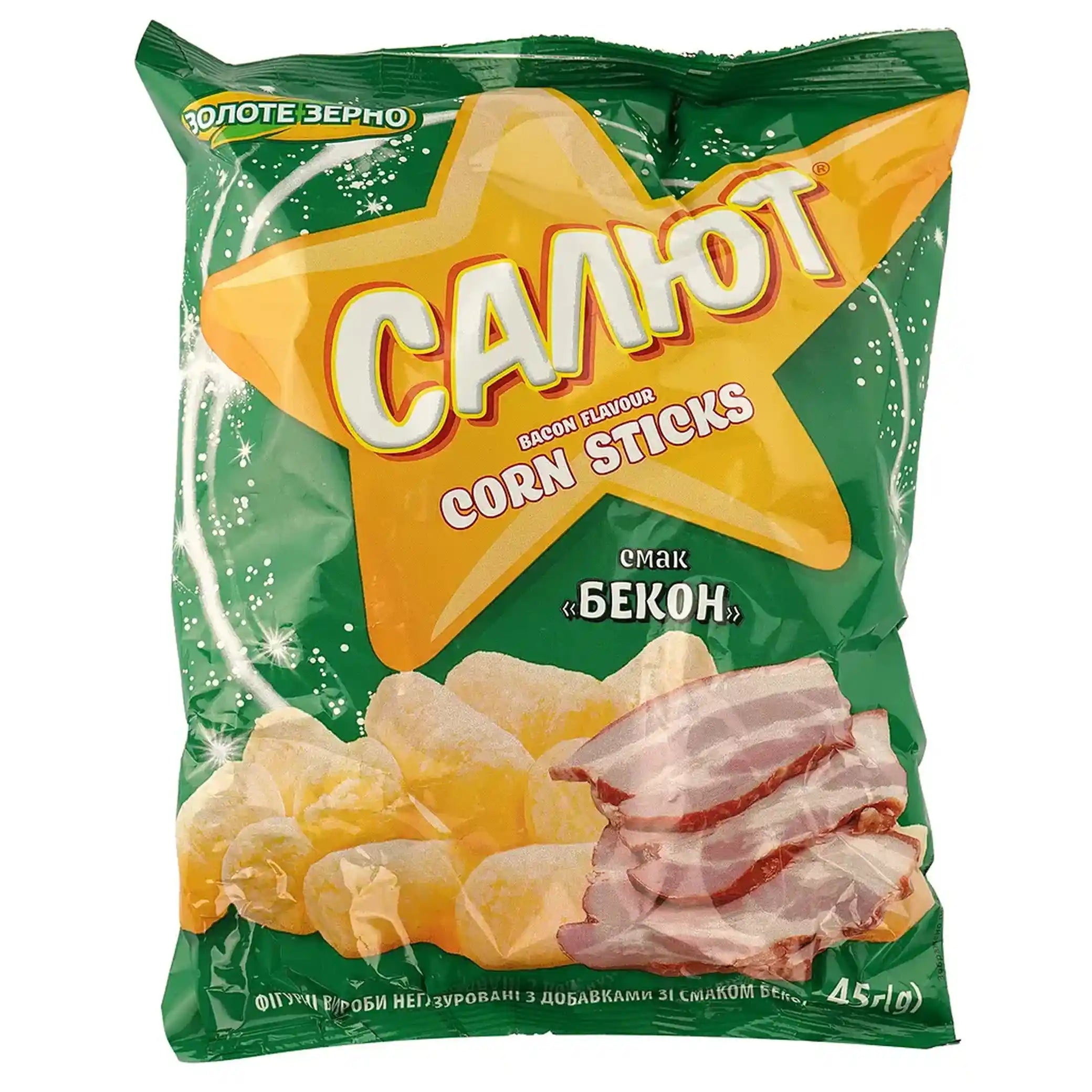 ZZ Kukuřičné křupky "Salut" s příchutí bekonu, 45g/30ks