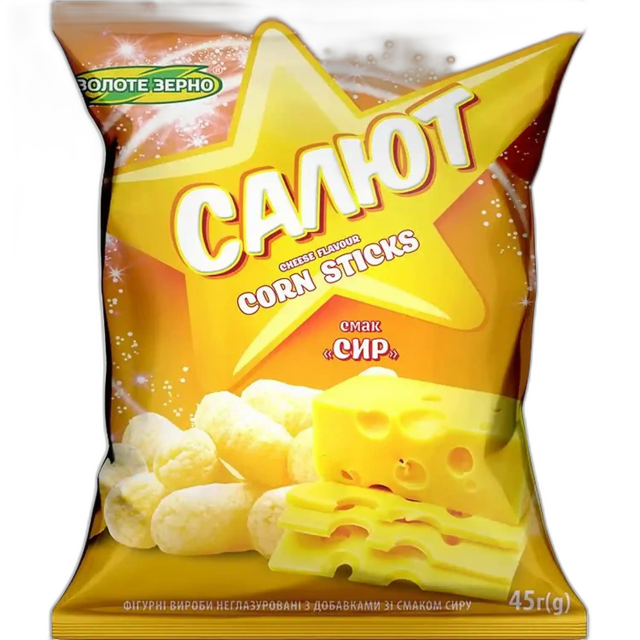 ZZ Kukuřičné křupky "Salut" s příchutí sýra, 45g/30ks