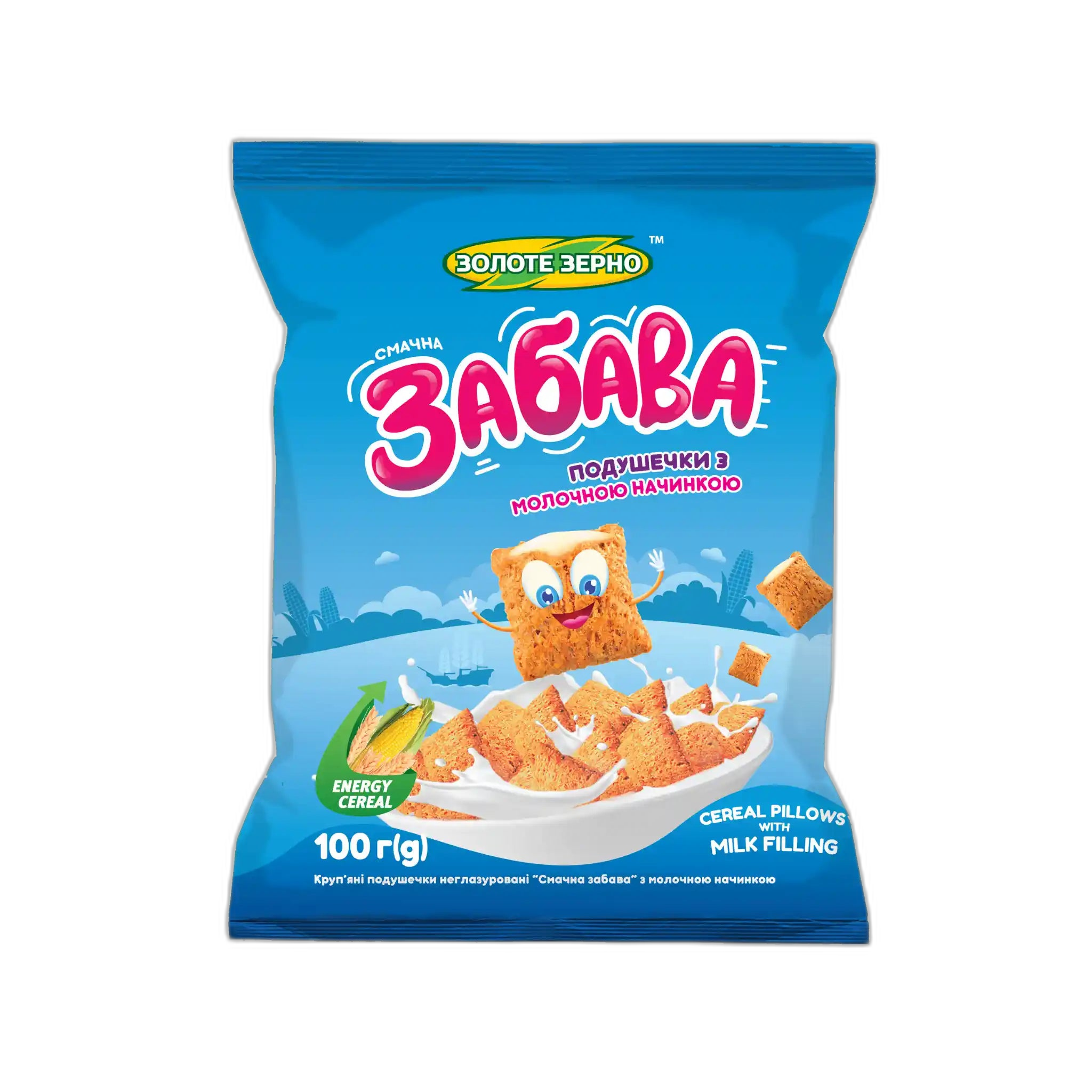 ZZ Cereální polštářky „Smačna zabava“ s mléčnou náplní, 100г/30шт