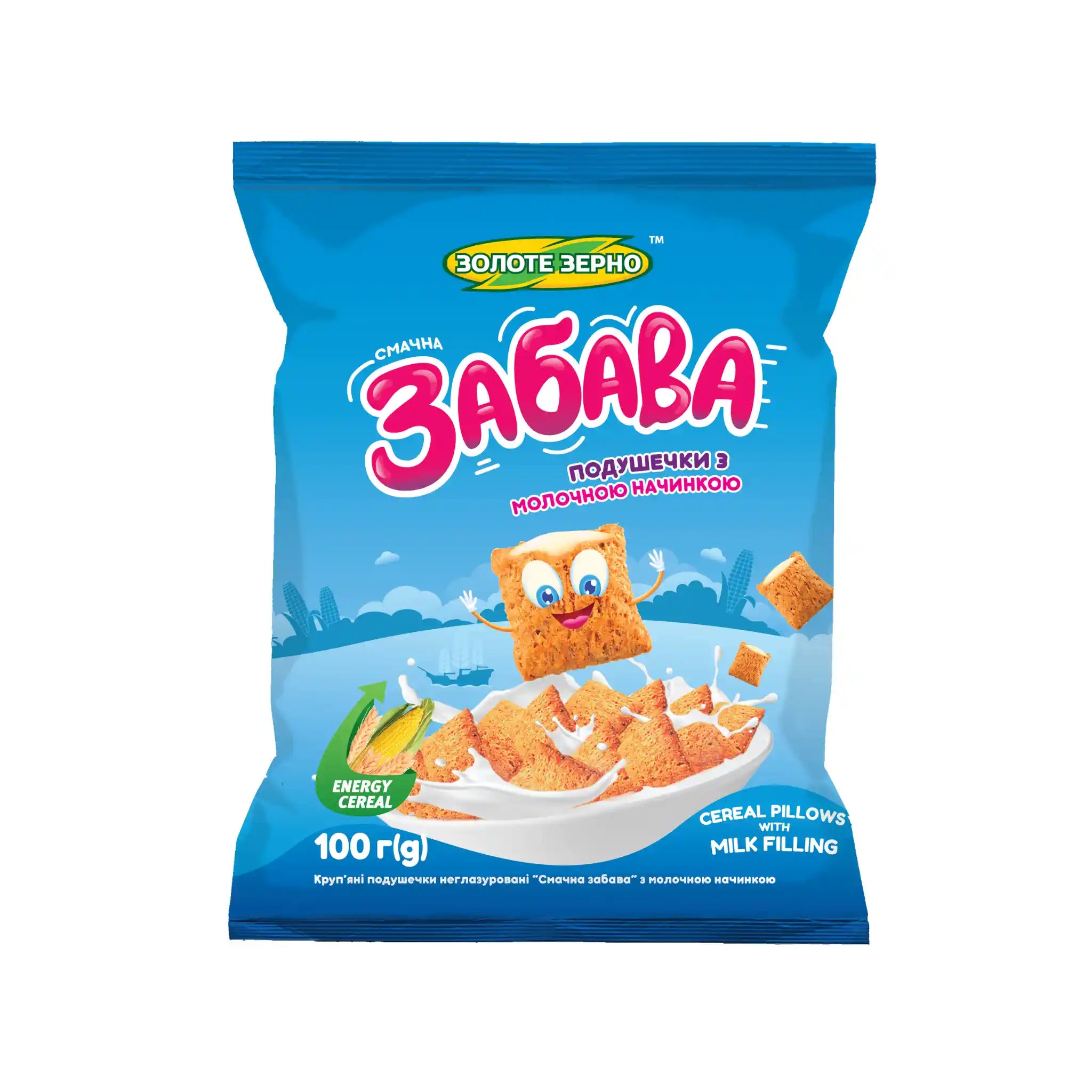 ZZ Cereální polštářky „Smačna zabava“ s mléčnou náplní, 100г/30шт