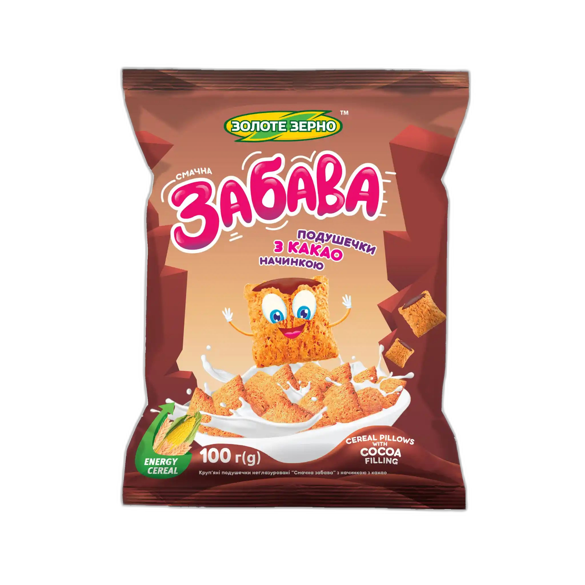 ZZ Cereální polštářky „Smačna zabava“ s kakaovou náplní, 100г/30шт