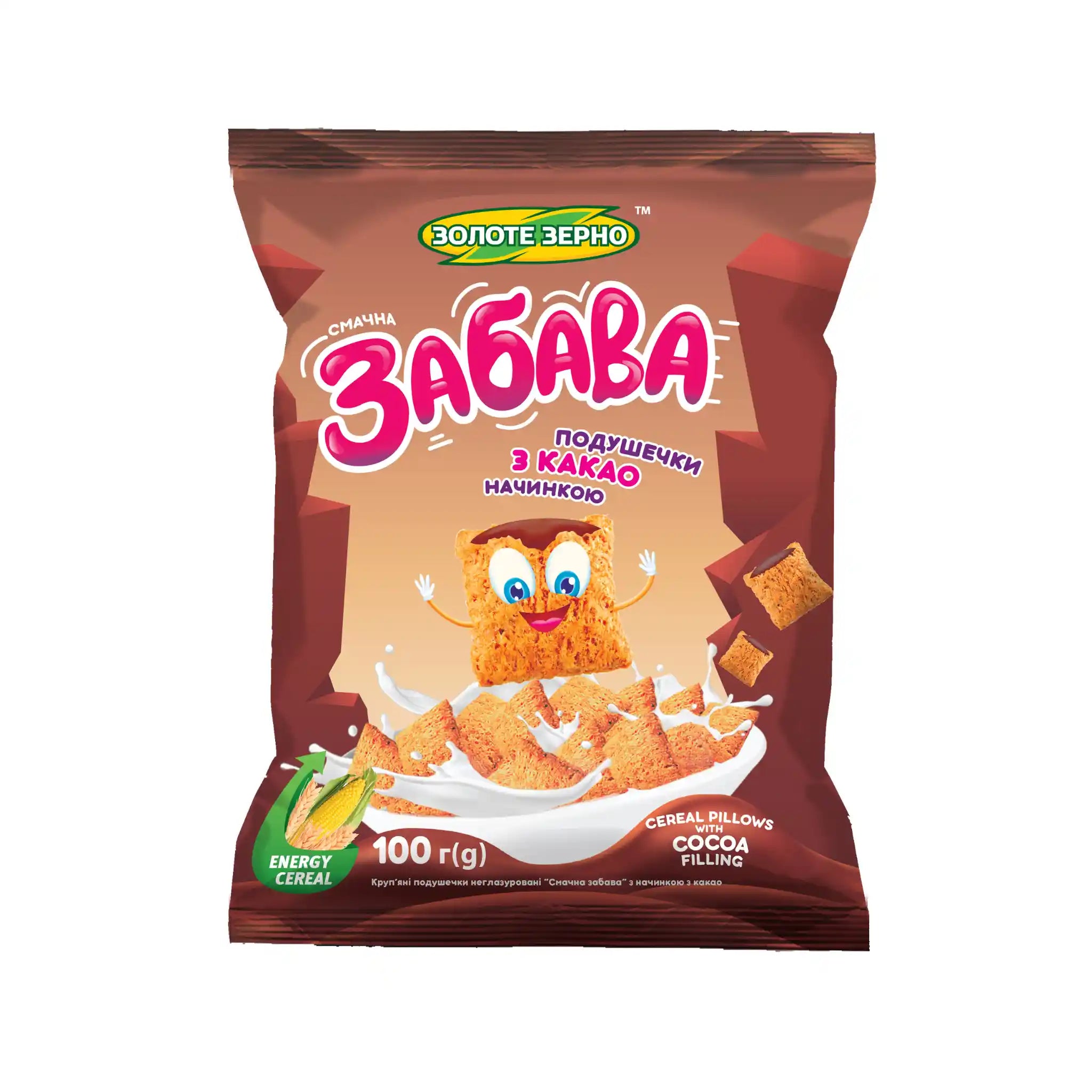 ZZ Cereální polštářky „Smačna zabava“ s kakaovou náplní, 100г/30шт