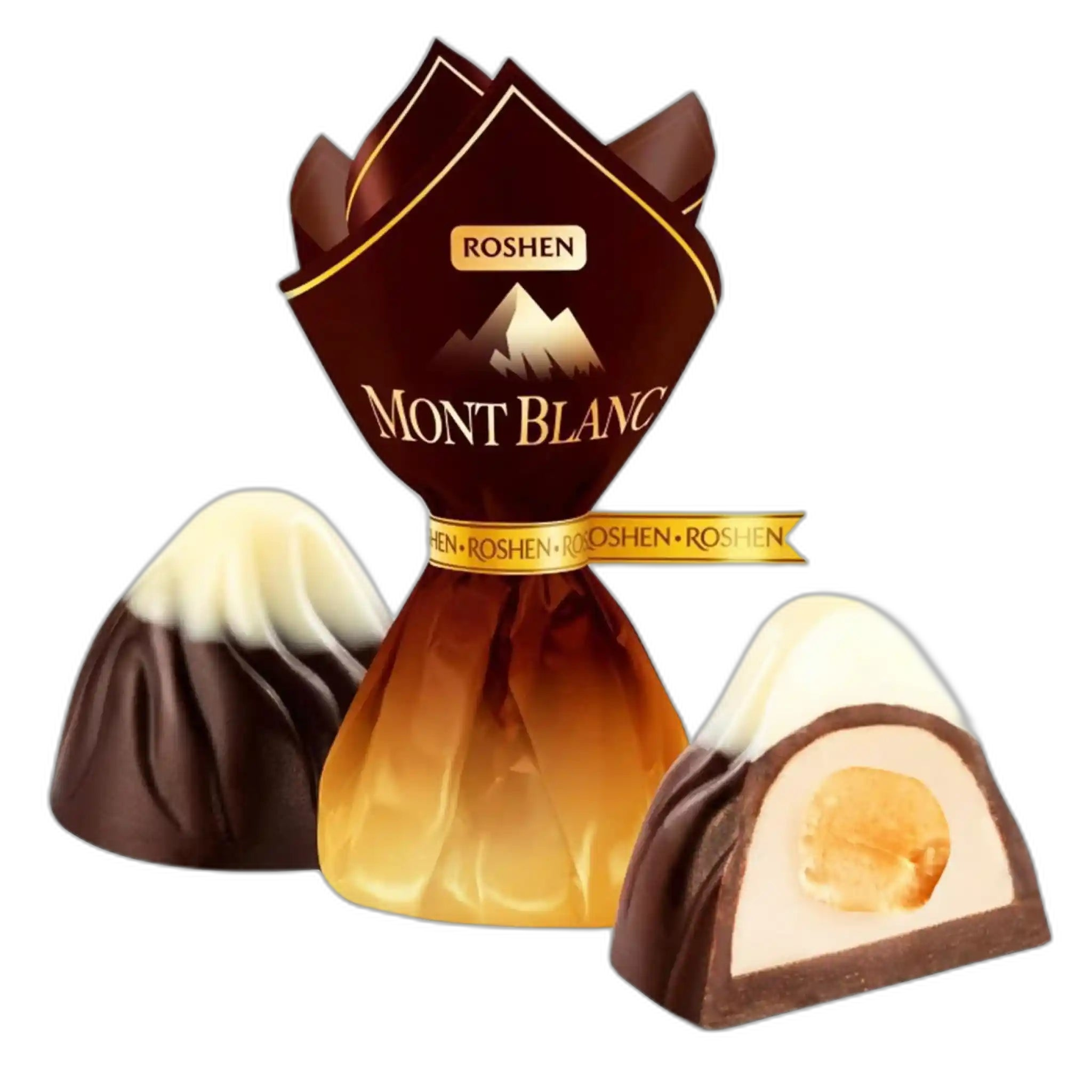Roshen Bonbóny "Mont Blanc s celým lískovým ořechem", 1kg/4kg