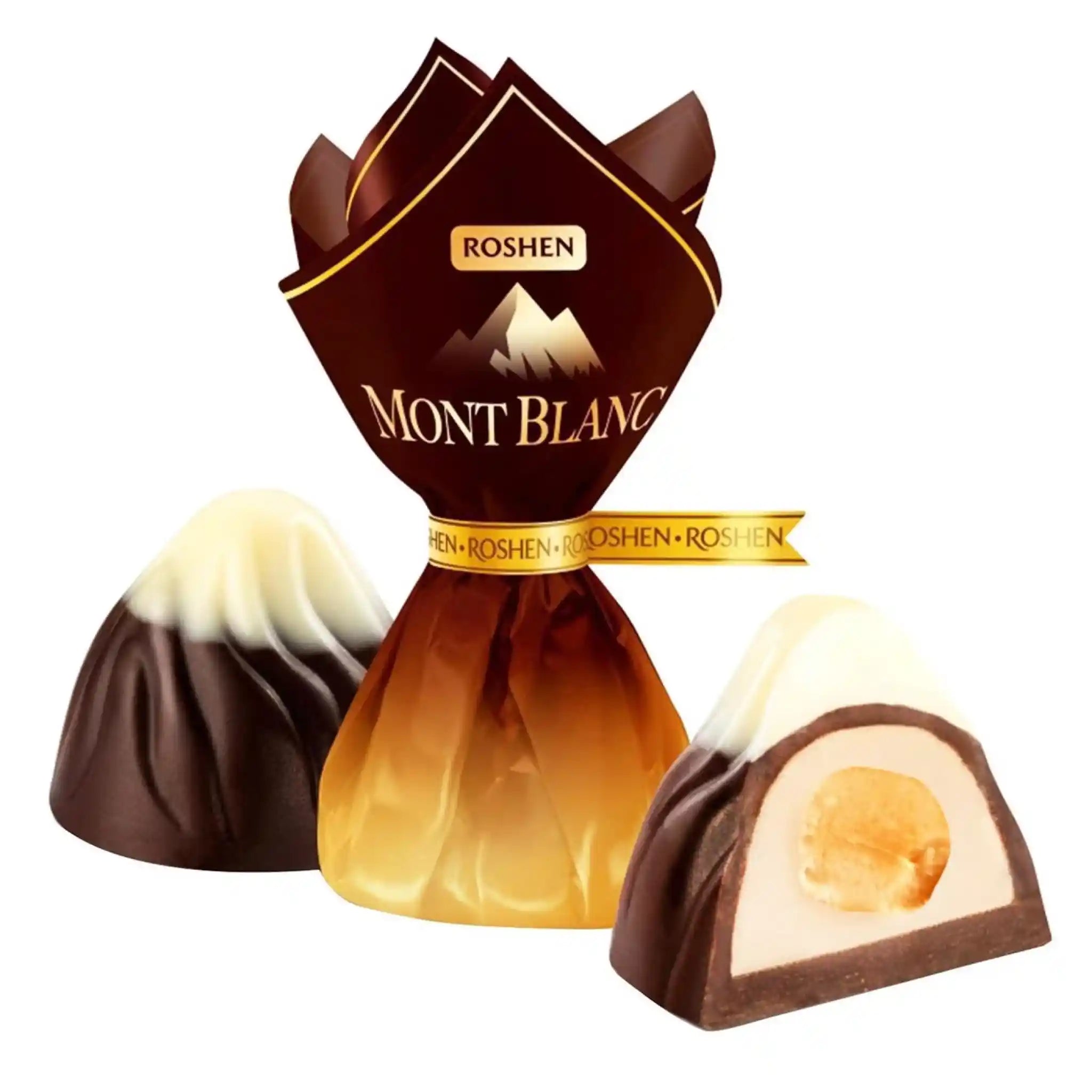Roshen Bonbóny "Mont Blanc s celým lískovým ořechem", 1kg/4kg