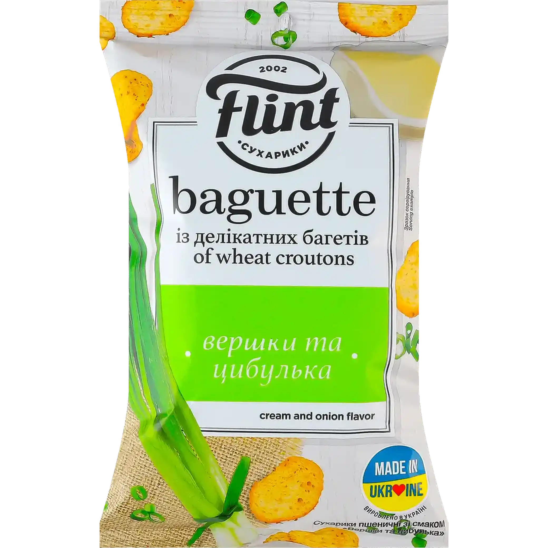 Flint Baguette Suchariky s příchutí smetany a cibule, 60g /48 ks