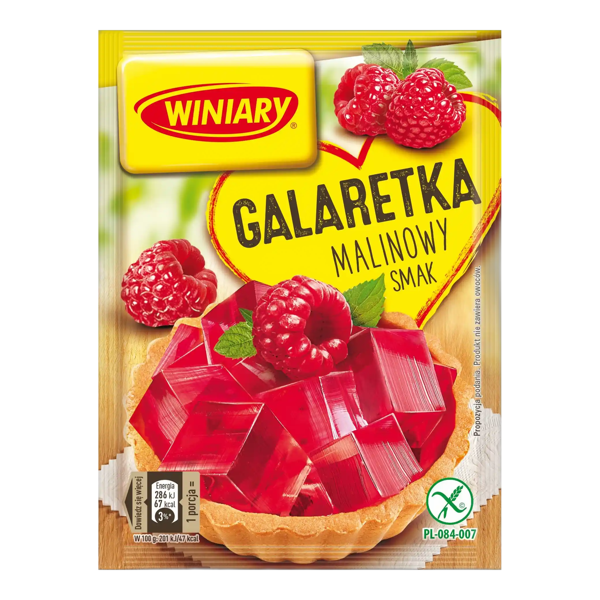 Winiary Želé s příchutí maliny, 71g/22ks