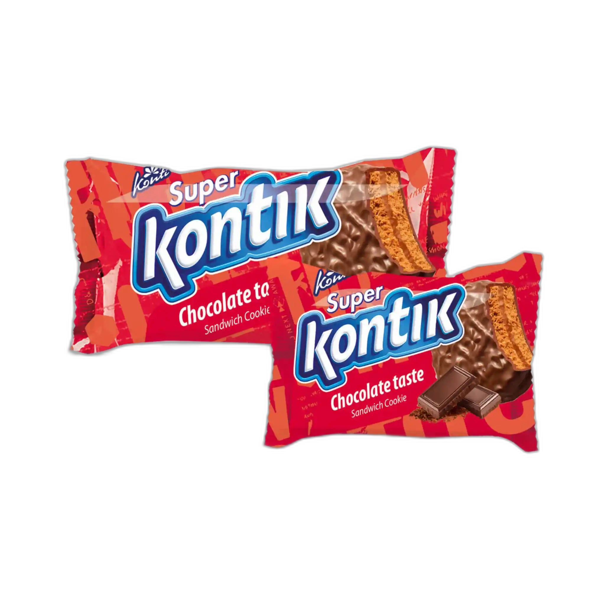 Konti "Super Kontik" sušenky-sendvič s příchutí čokolády, 90g/36ks