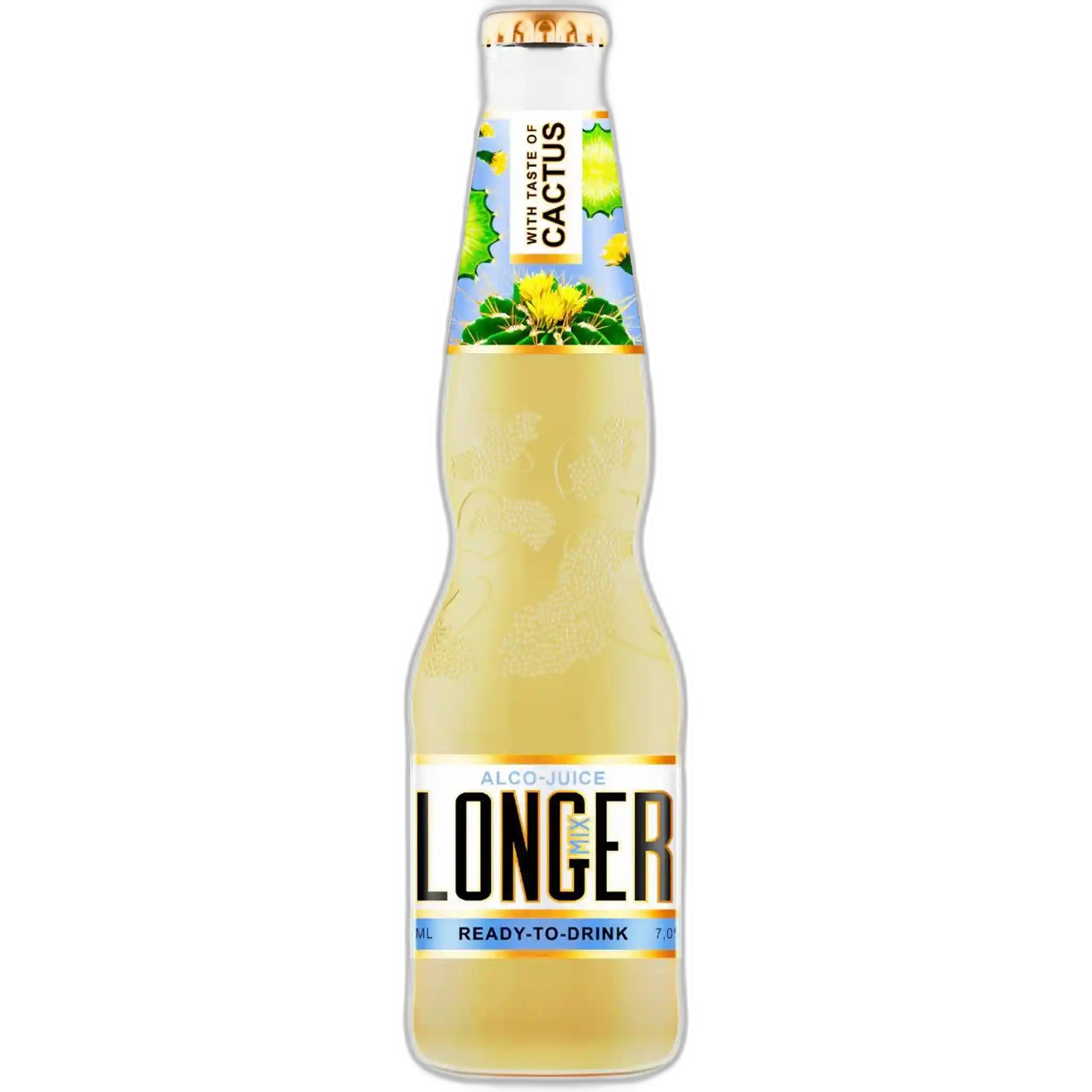 LONGMIXER s příchutí Kaktus alk. 7%,  sklo, 0,33 L/24ks