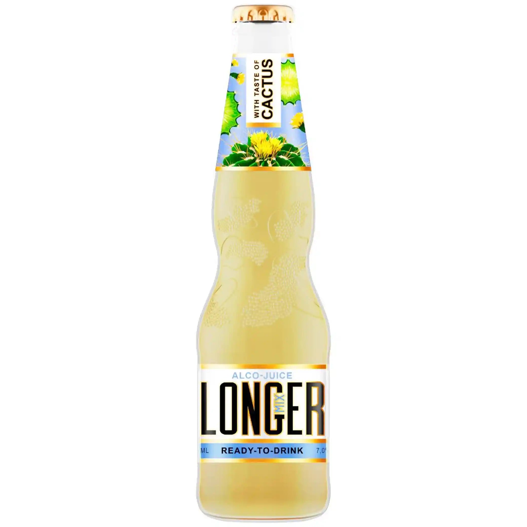LONGMIXER s příchutí Kaktus alk. 7%,  sklo, 0,33 L/24ks