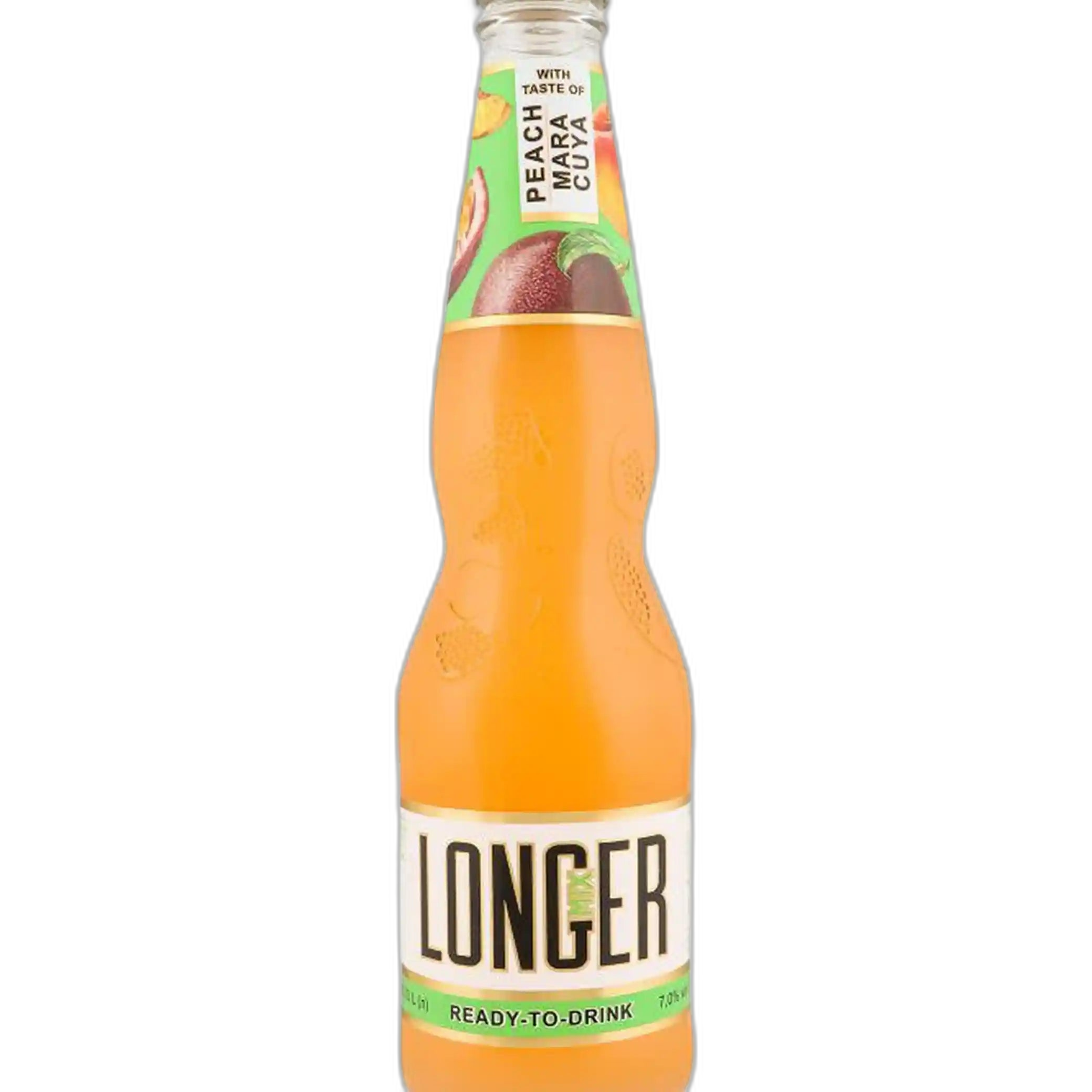LONGMIXER s příchutí Broskev–Maracuja alk. 7%,  sklo, 0,33 L/24ks