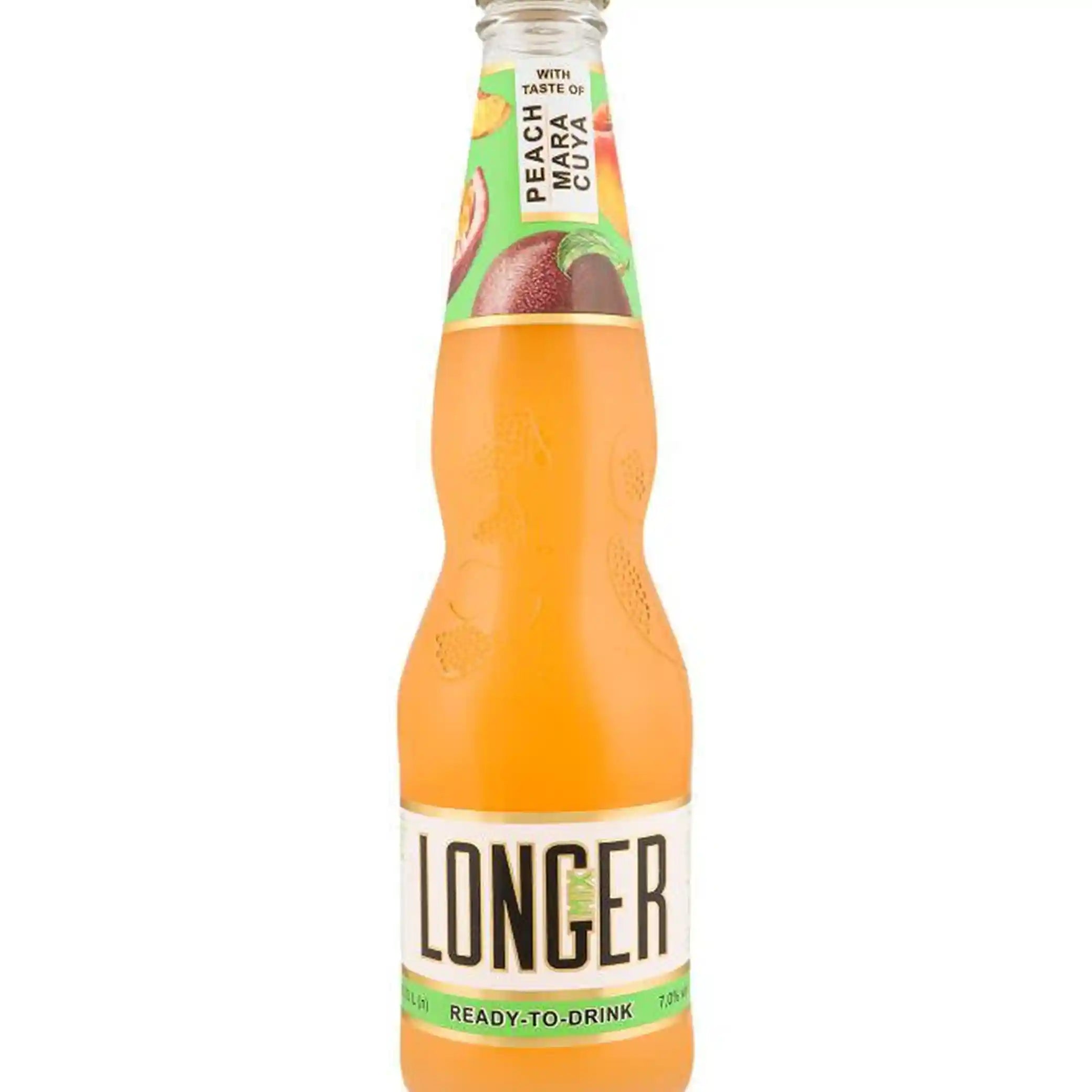 LONGMIXER s příchutí Broskev–Maracuja alk. 7%,  sklo, 0,33 L/24ks